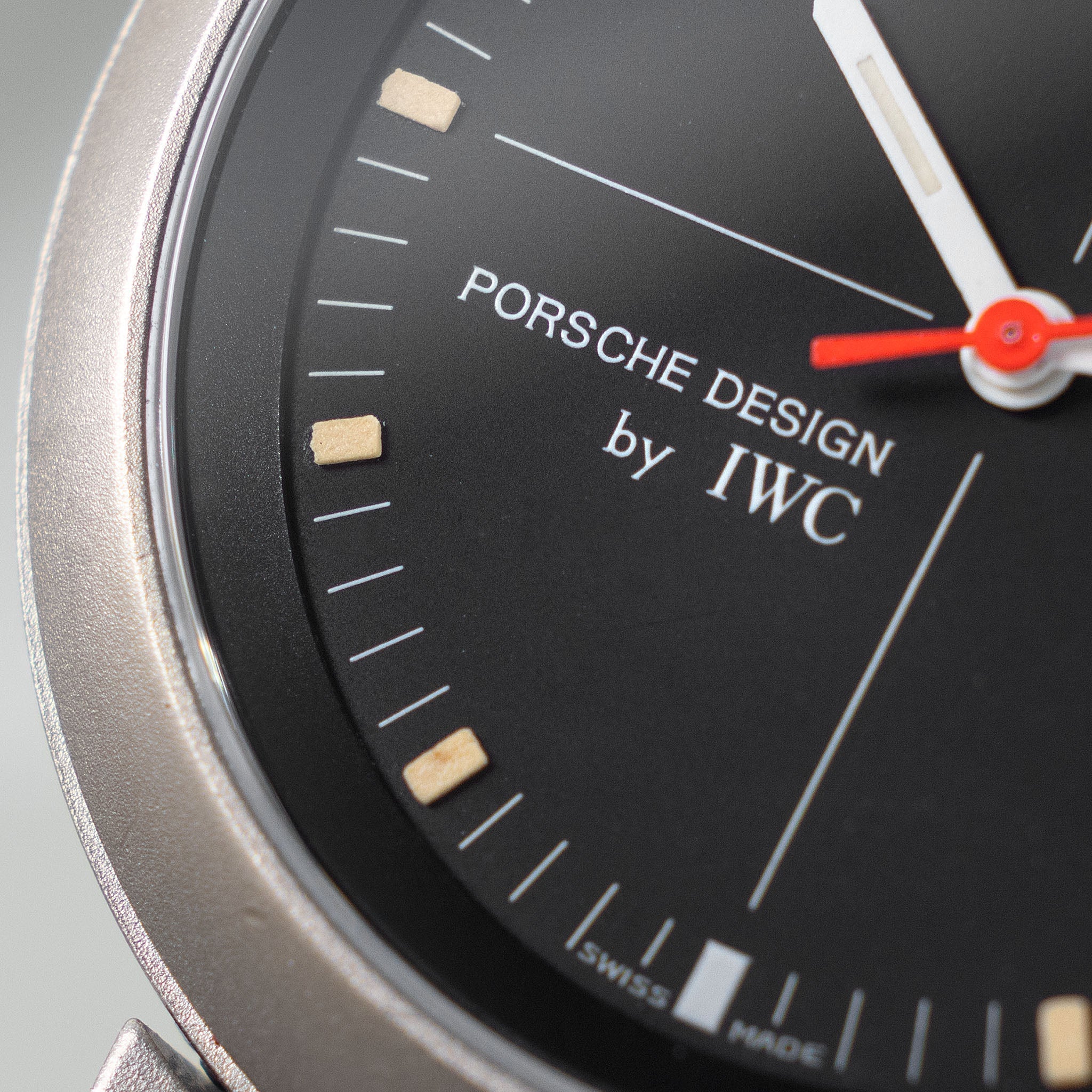 IWC/Porsche design compass watch in titanium ref 3511 with Certificate of Authenticity paper and IWC service invoice