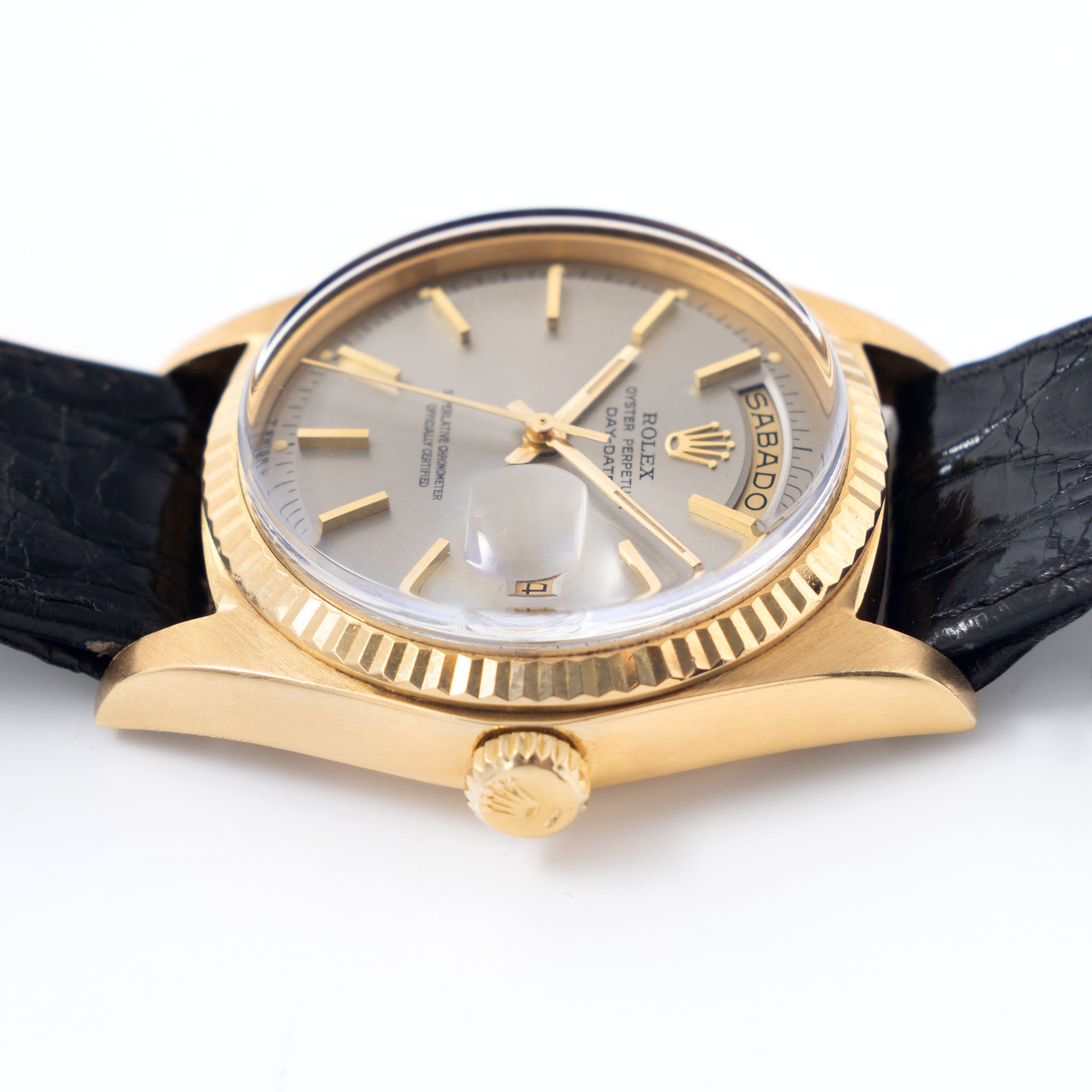 Rolex Day-Date 1803 Grey Soleil Dial in 18k Yellow Gold