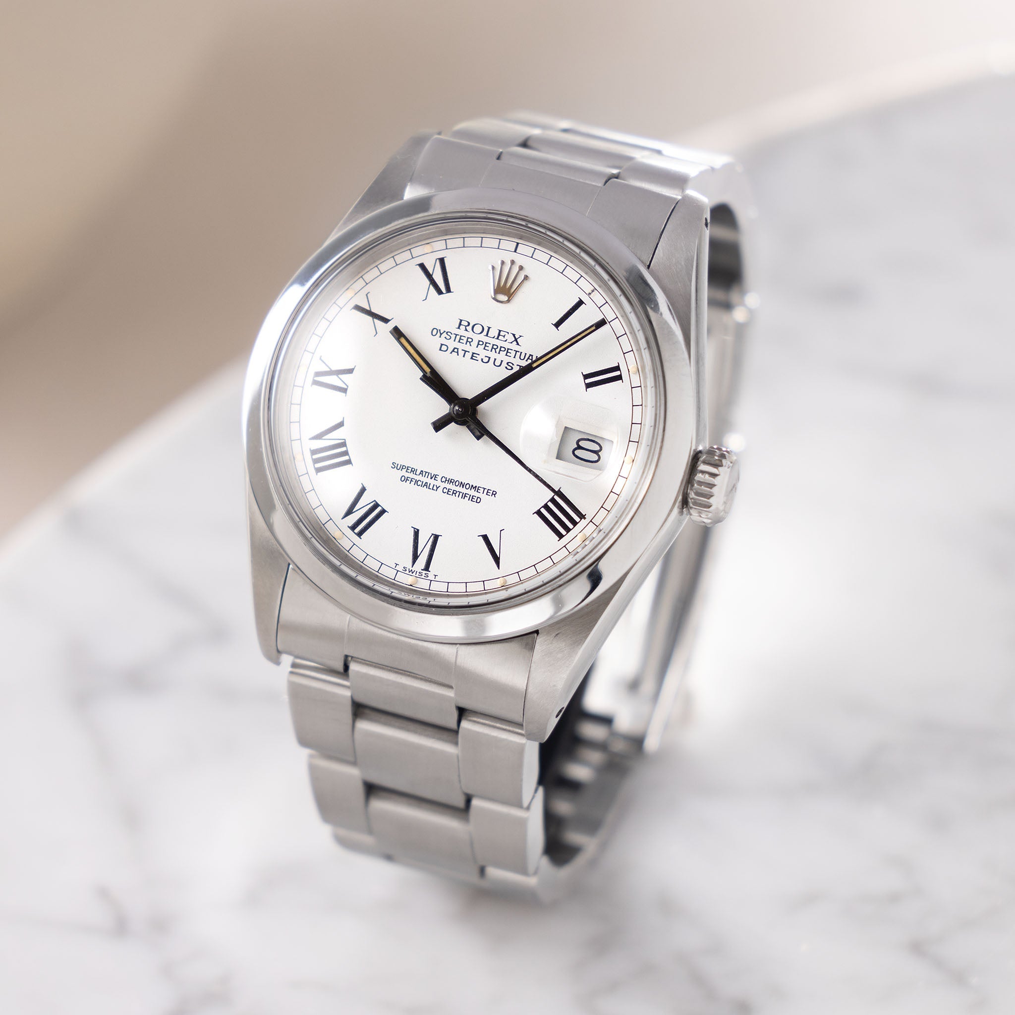 Rolex Datejust 1600 White Buckley Dial
