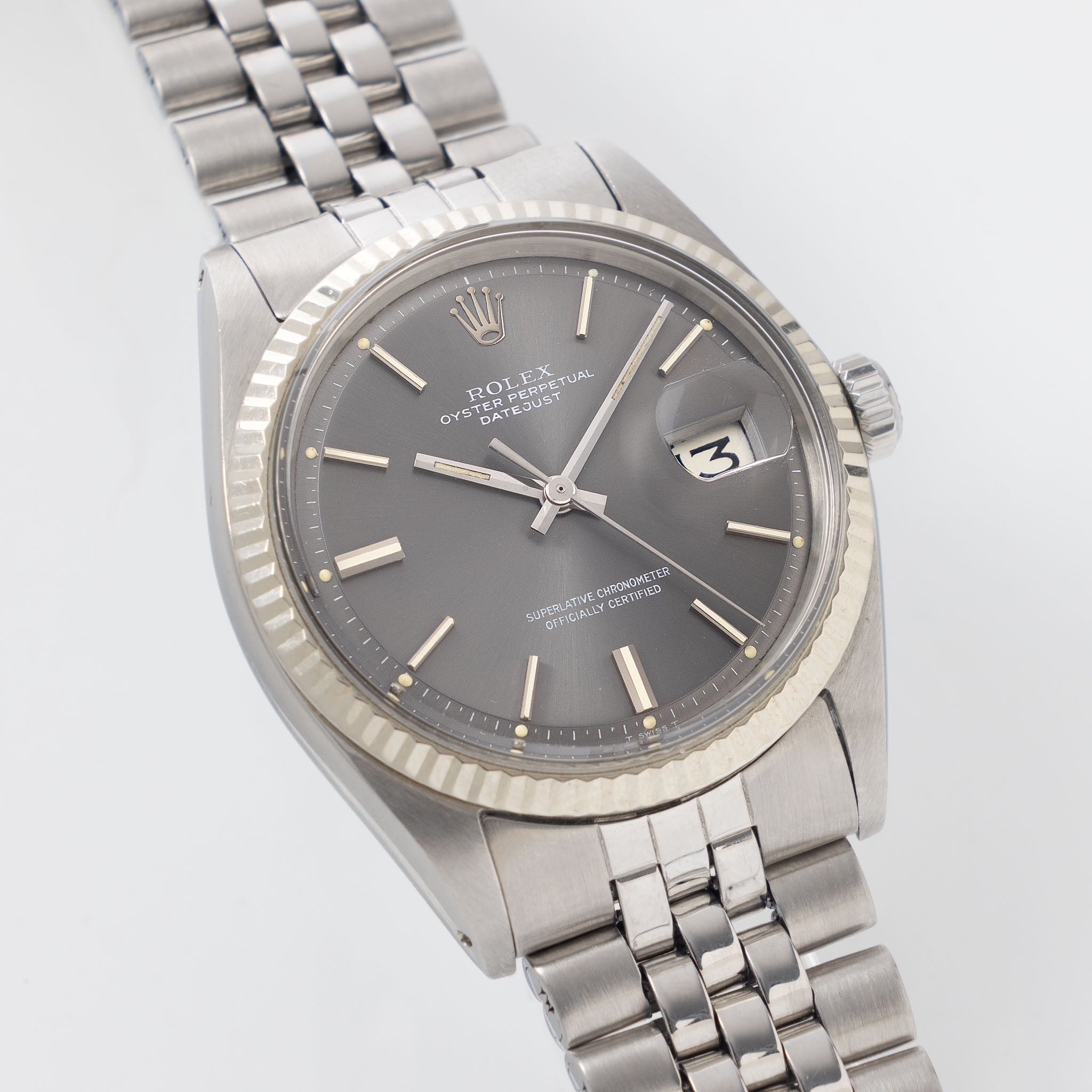 Rolex Datejust 1601 Grey Soleil Dial