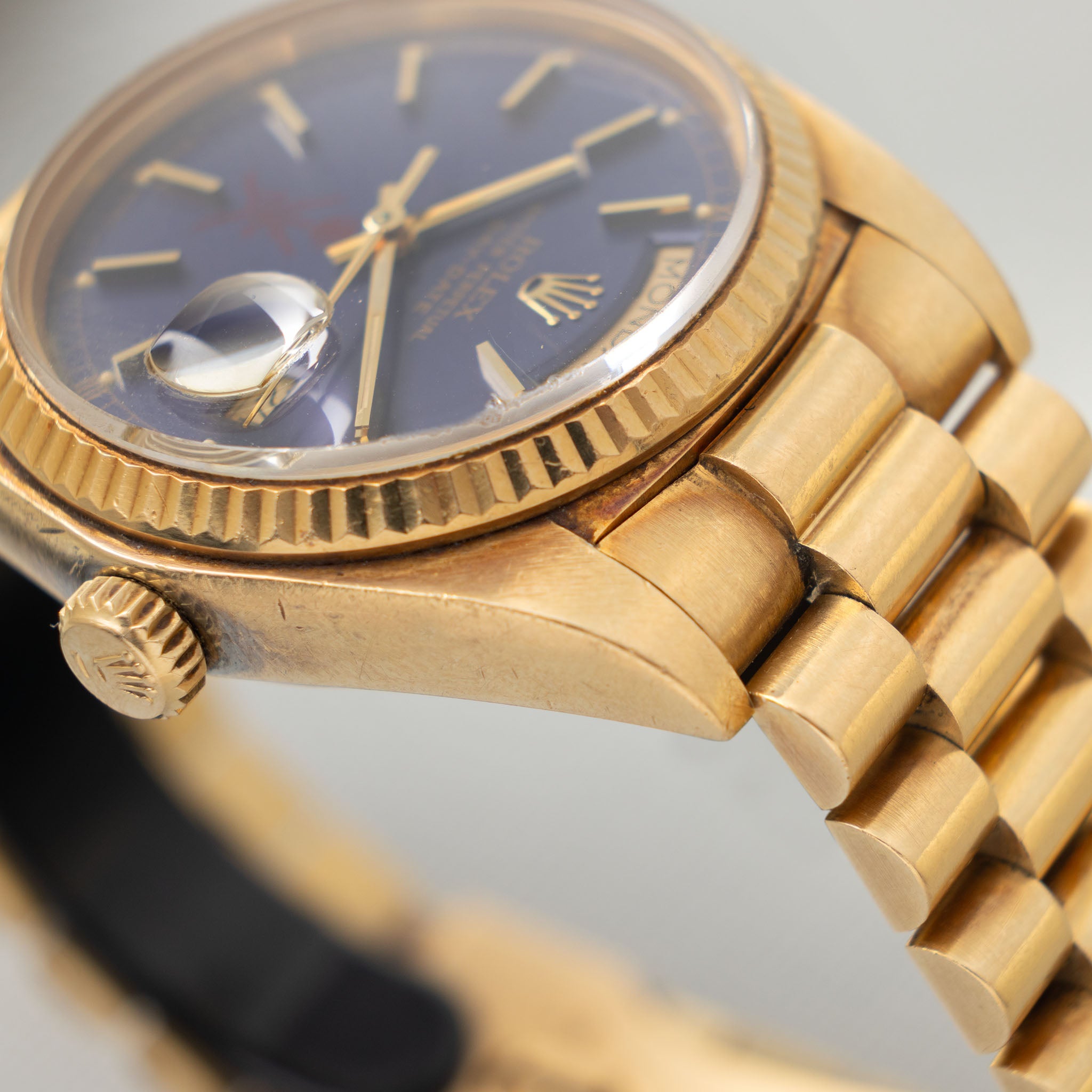 Rolex Day-Date 18038 Purple Khanjar dial from original owner’s family with Provenance