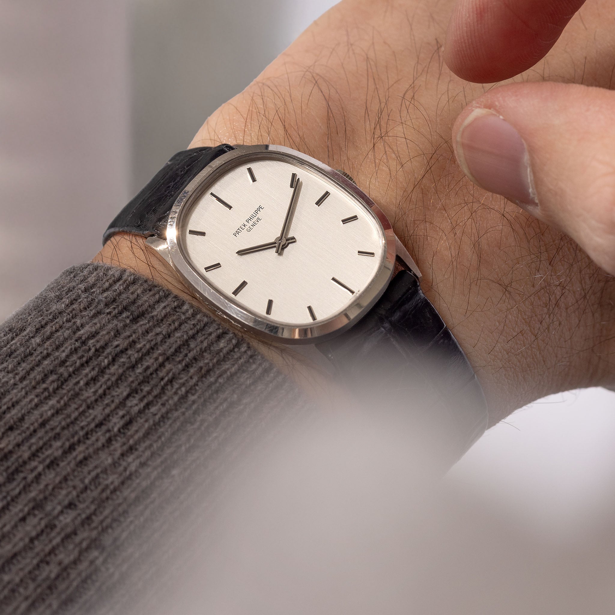 Patek Philippe Golden Ellipse 3546G Silver Dial in 18k White Gold with Extract of Archives