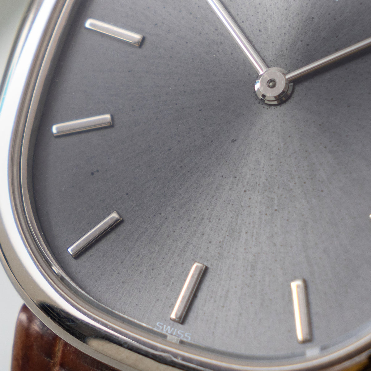 Patek Philippe Ellipse 3738G Grey Soleil Dial Jumbo Automatic in 18k White Gold