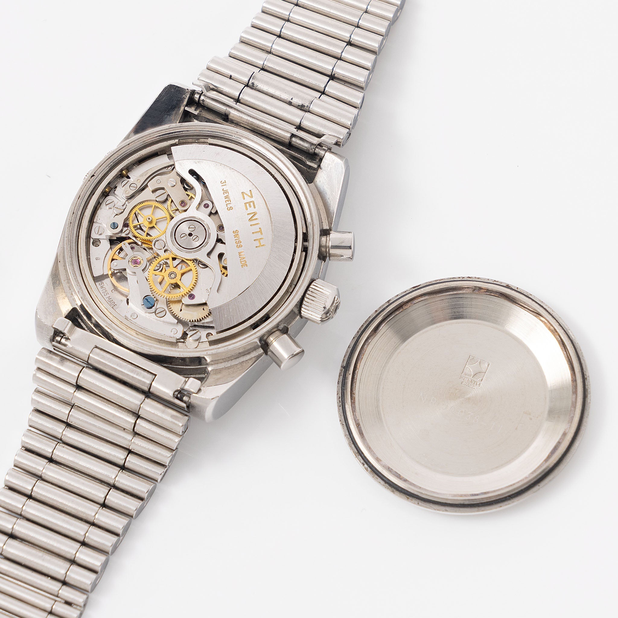 Zenith Espada silver dial Day-Date Chronograph ref 01.0040.418