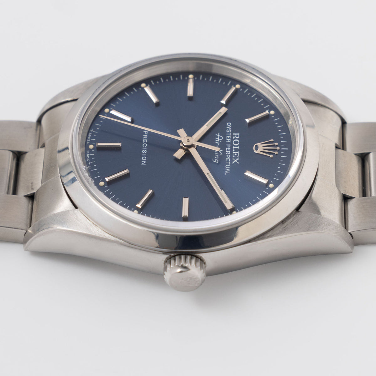 Rolex Air-King 14000 Blue Soleil Finish Dial with Original Punched Papers