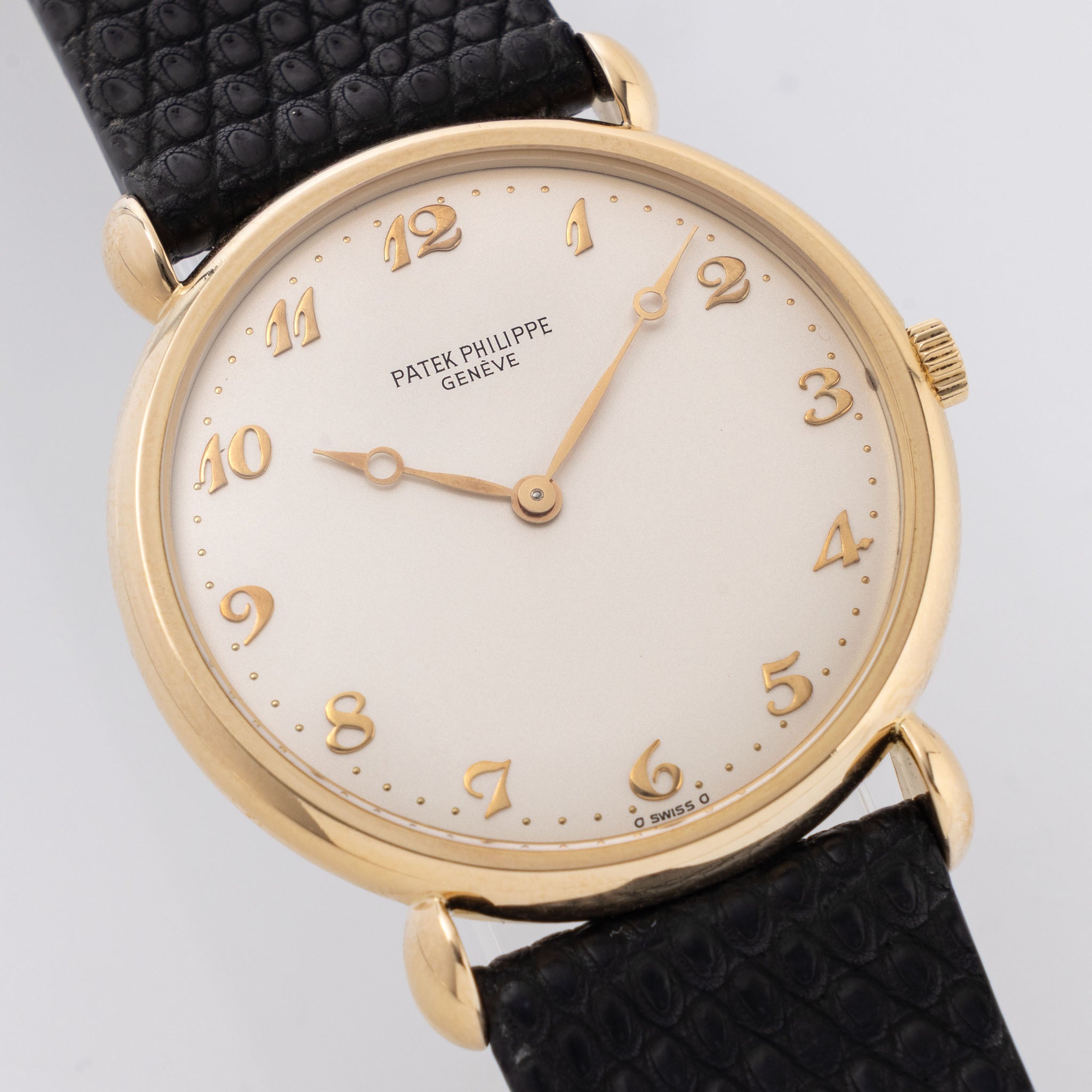 Patek Philippe Calatrava 3820J Silver Breguet Dial Tear Drop Lugs in 18k Yellow Gold