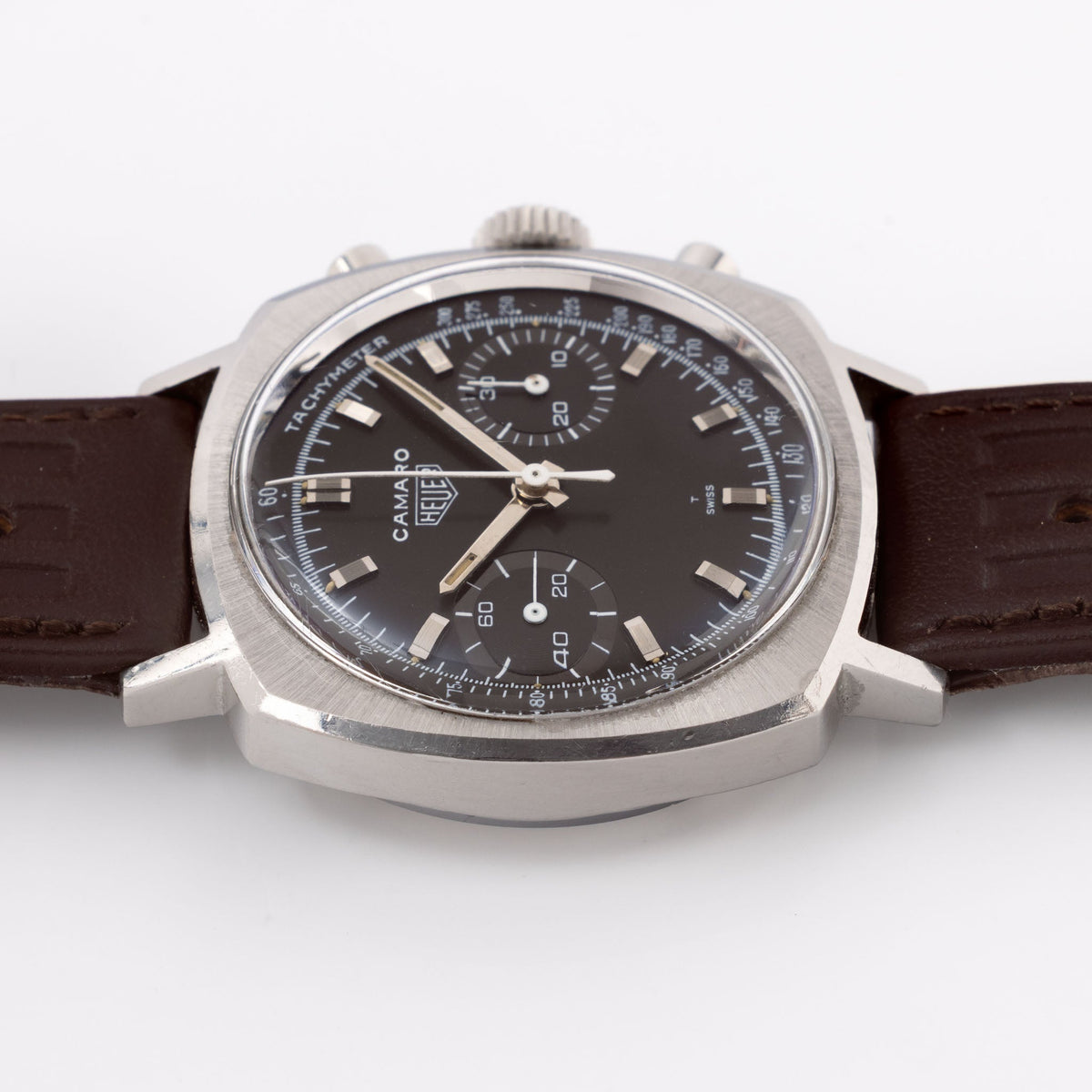 Heuer Camaro ref 7743 N Tachymeter Tropical Brown Dial