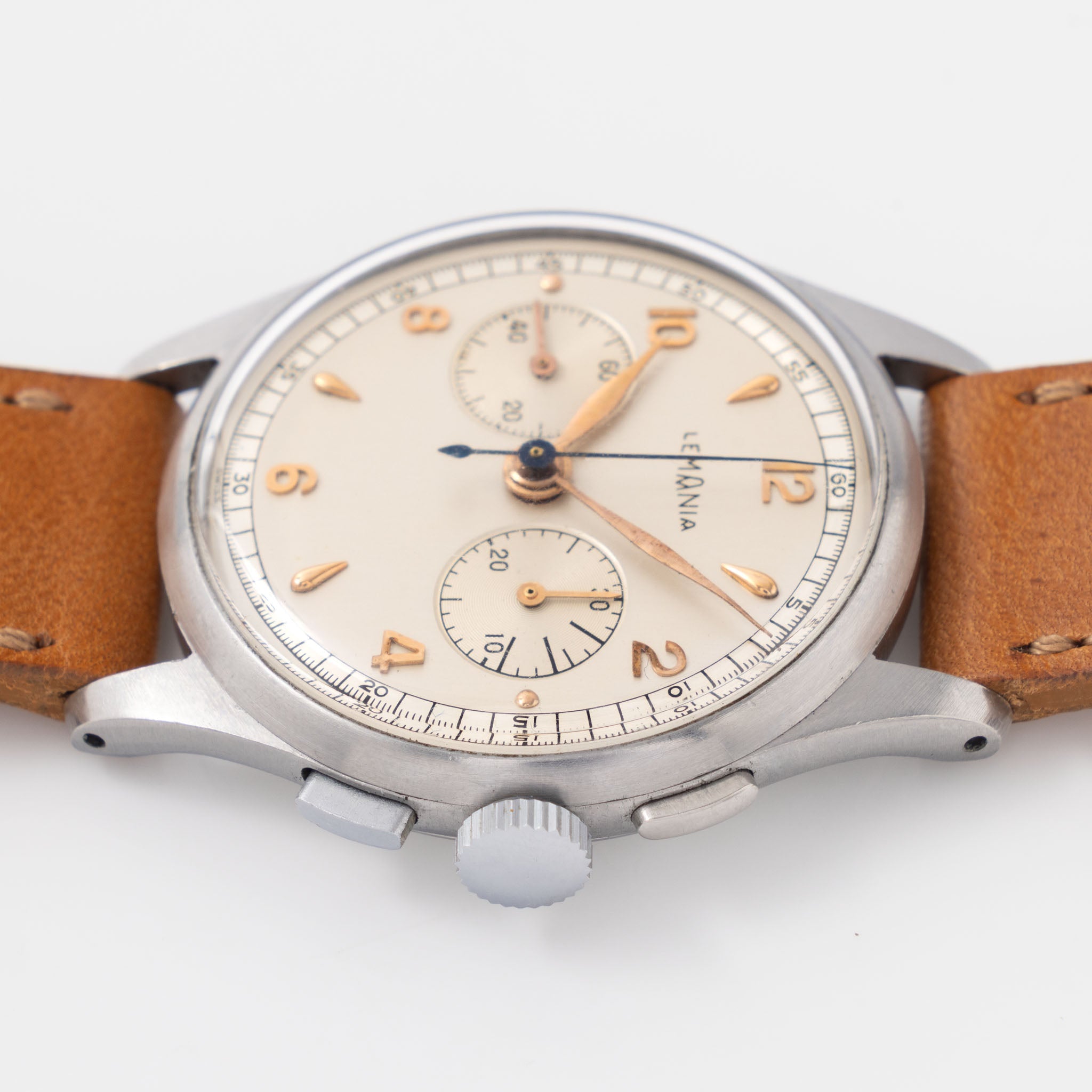 Lemania Chronograph Two-Tone Silver Dial cal. 320