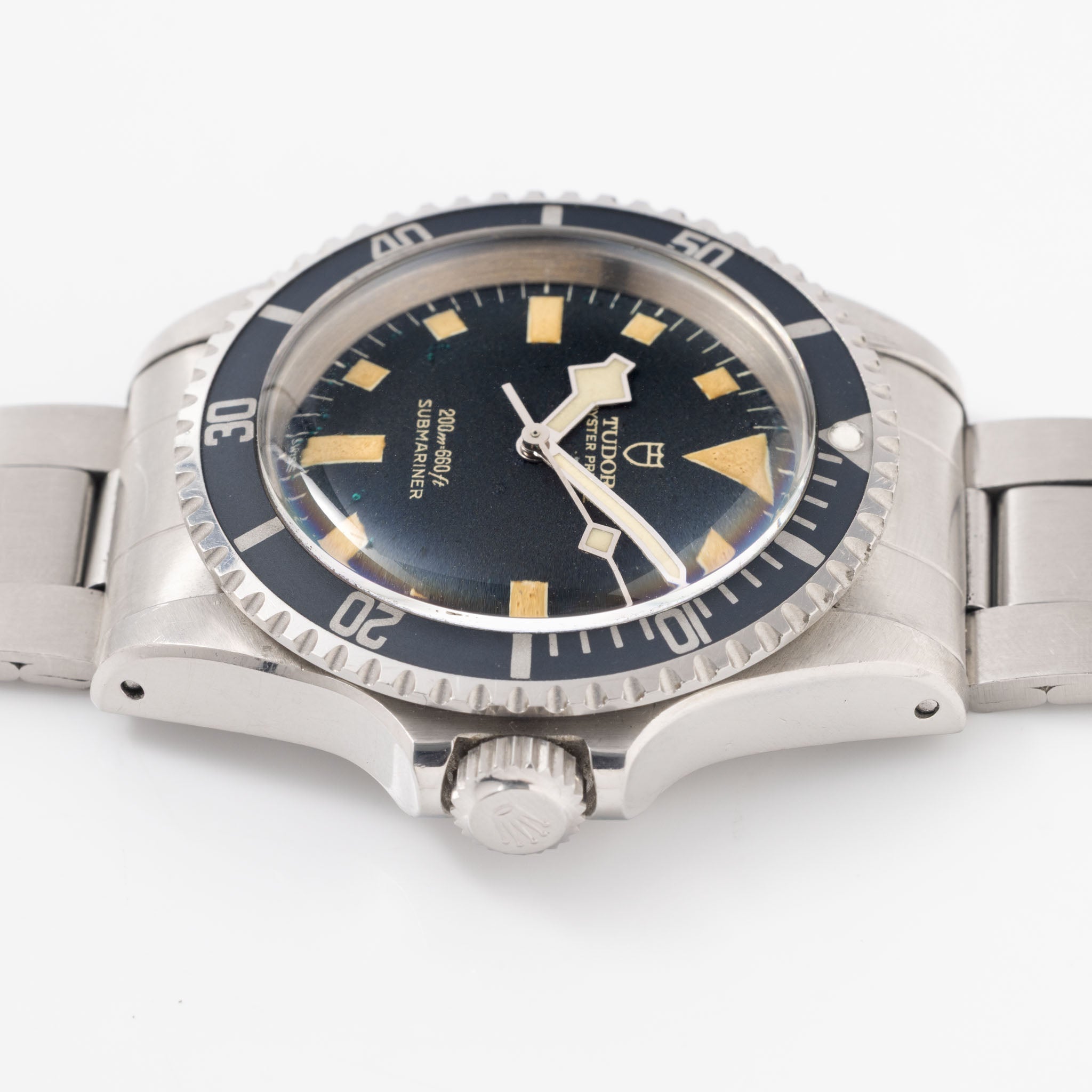 Tudor Submariner No Date Black Snowflake SWISS only dial with original box and paper ref 7016/0