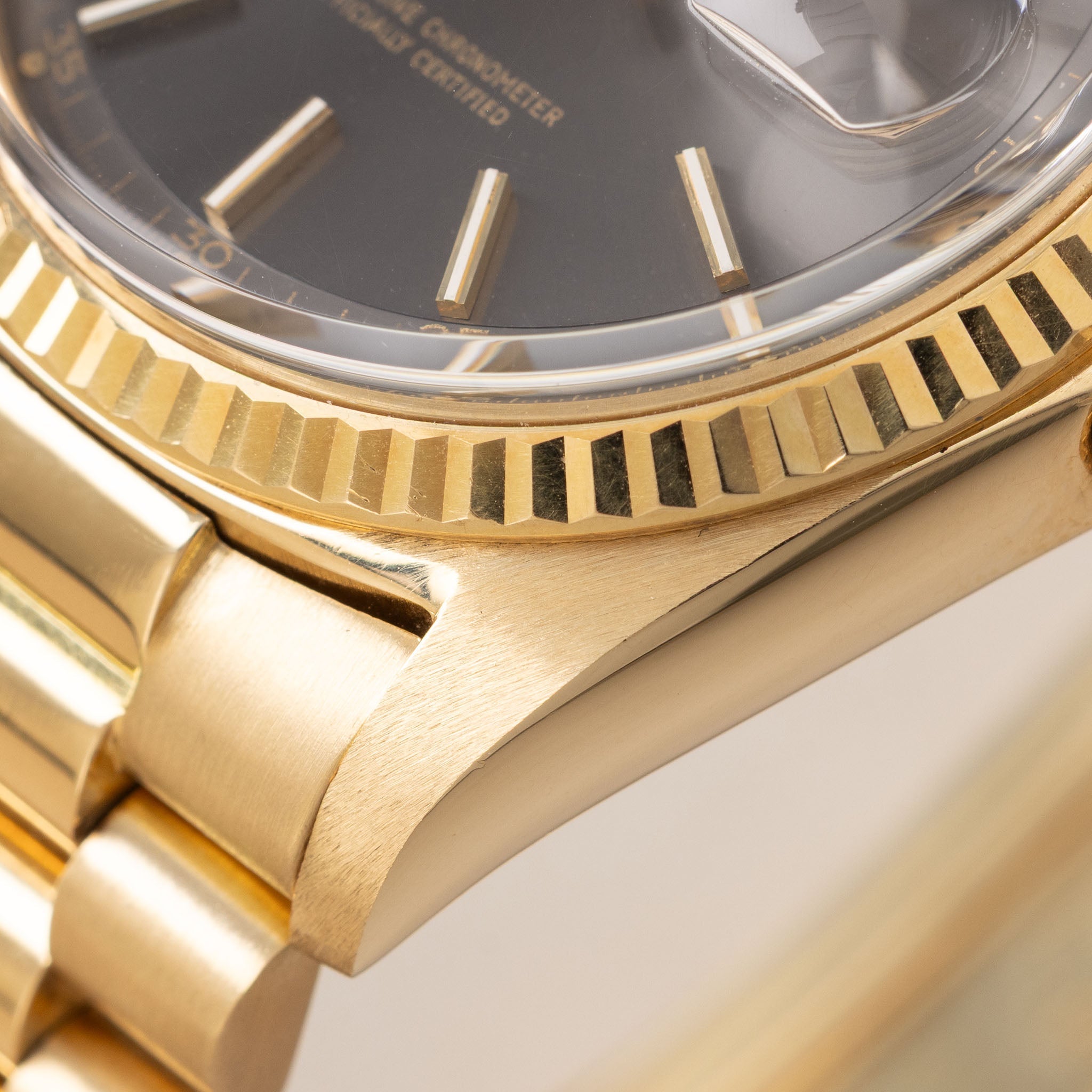 Rolex Day-Date 1803 Grey Dial with Original Box and Double Punched Paper in 18k Yellow Gold