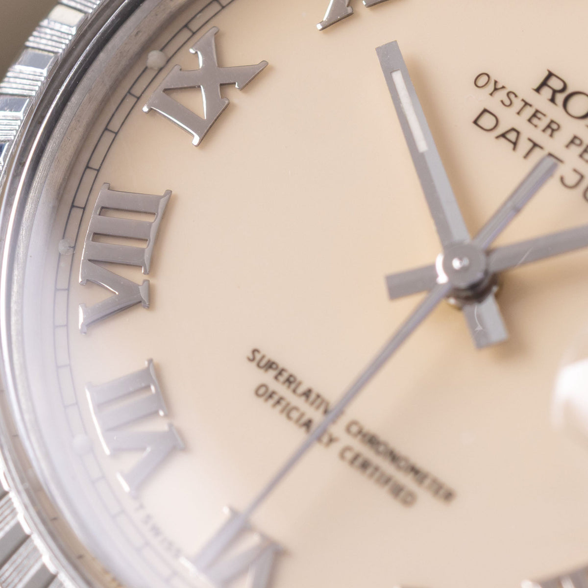 Rolex Datejust Cream dial With Applied Roman numerals box and paper set ref 16030