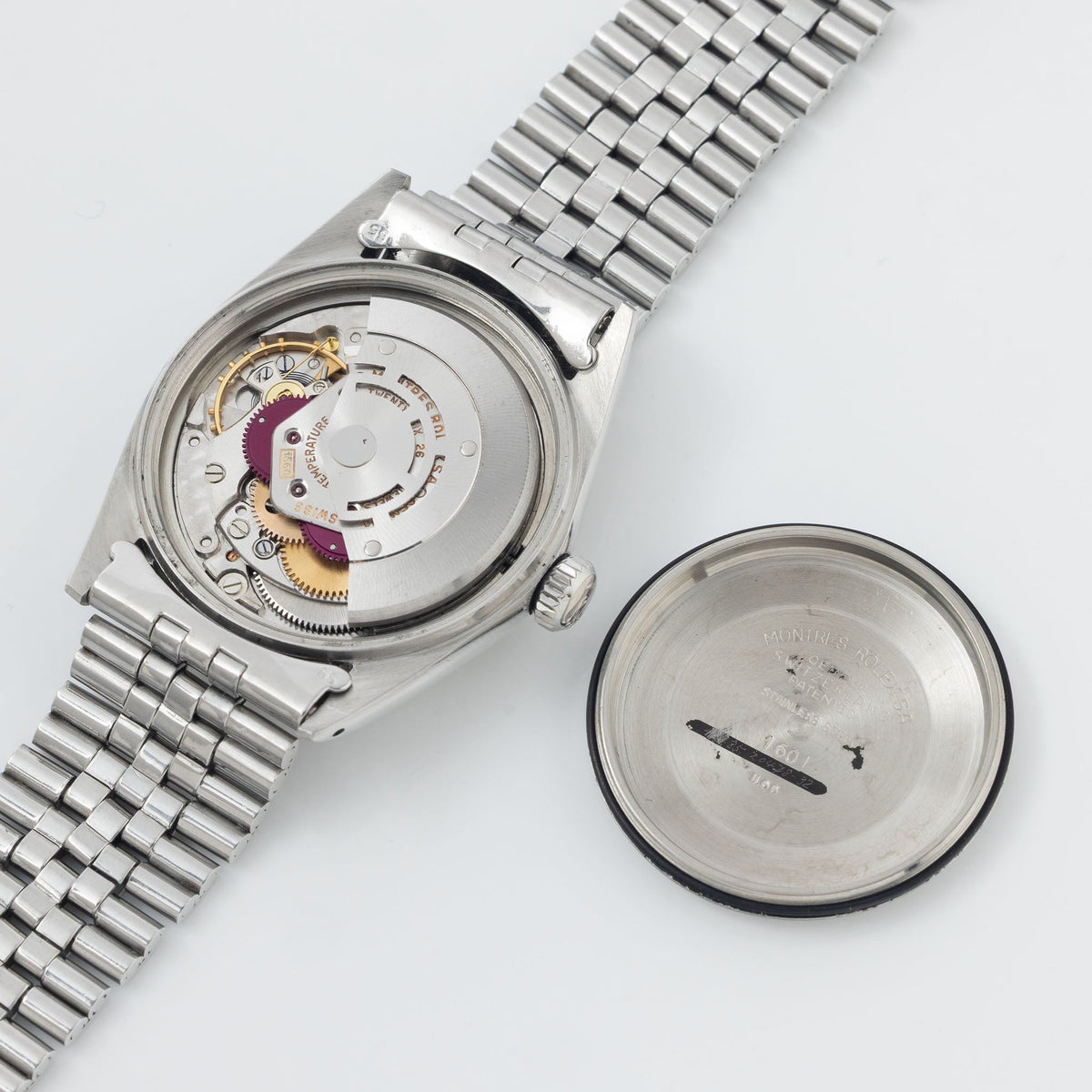 Rolex Datejust 1601 Vertical Brush Silver Dial