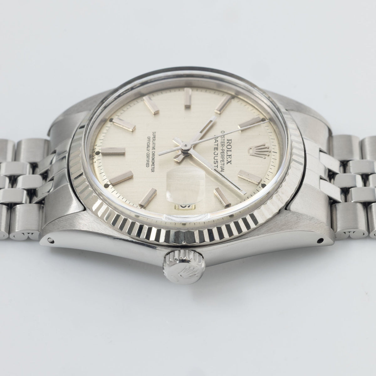 Rolex Datejust 1601 Vertical Brush Silver Dial