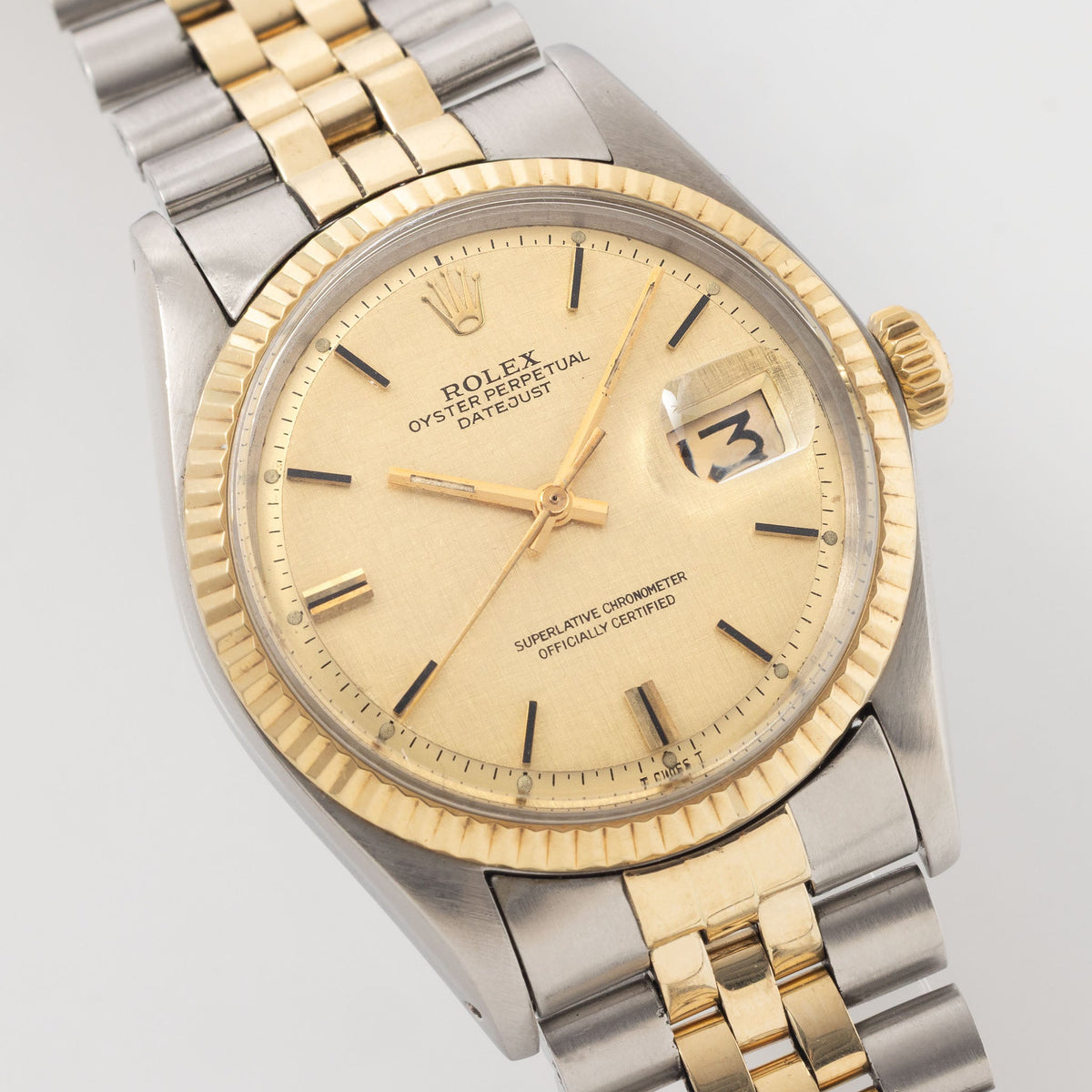 Rolex Datejust 1601/3 Linen Champagne Dial