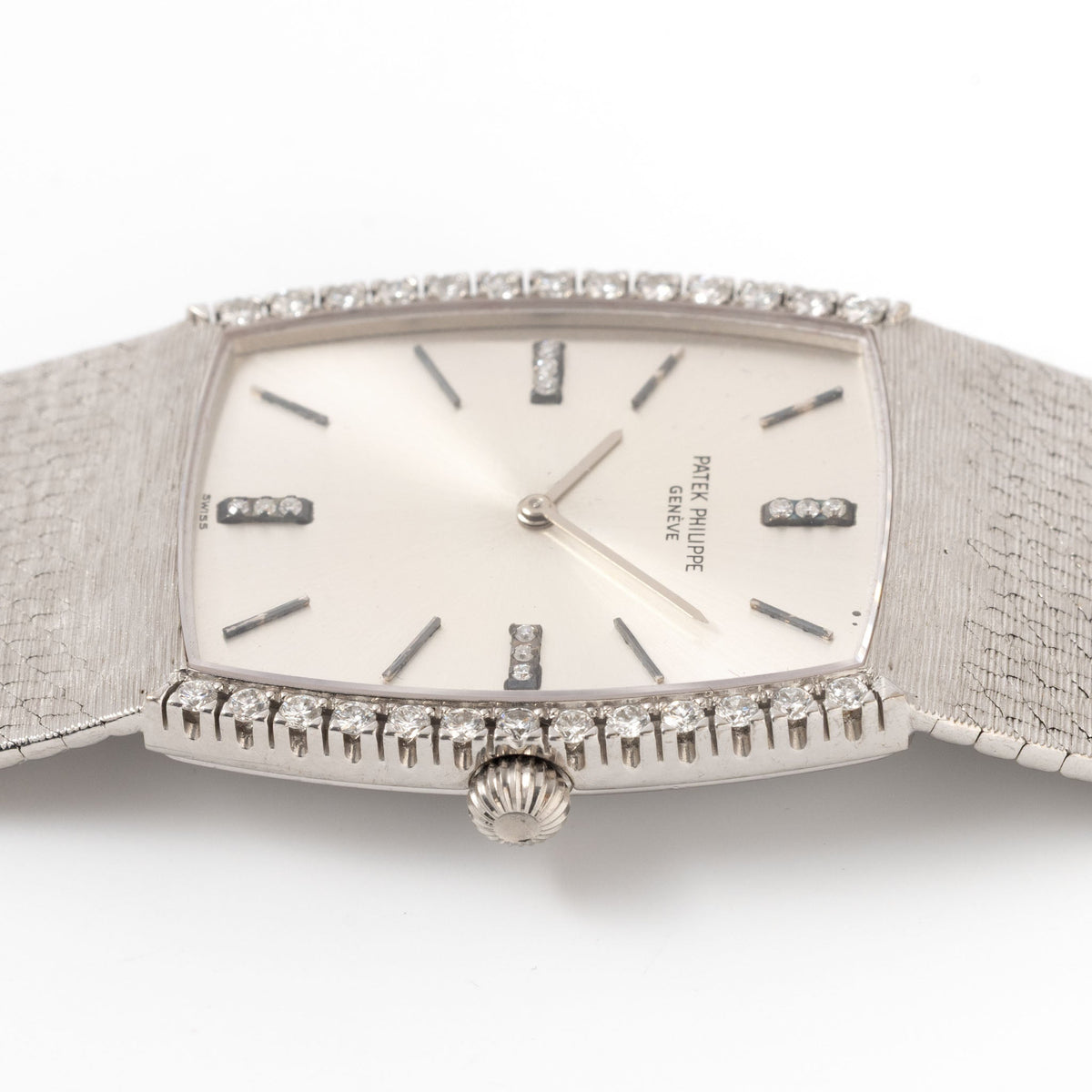 Patek Philippe Gondolo Ref. 3528/4 - Rare Diamond-Set 18K White Gold with Integrated Asprey-Signed Bracelet