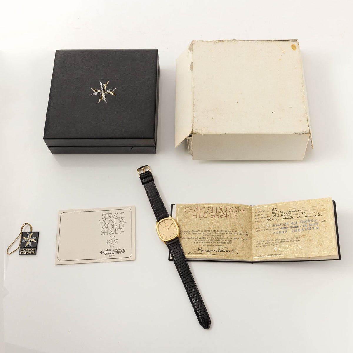 Vacheron Constantin Ellipse Ref. 39007 – Champagne Sigma Dial with Box and Papers