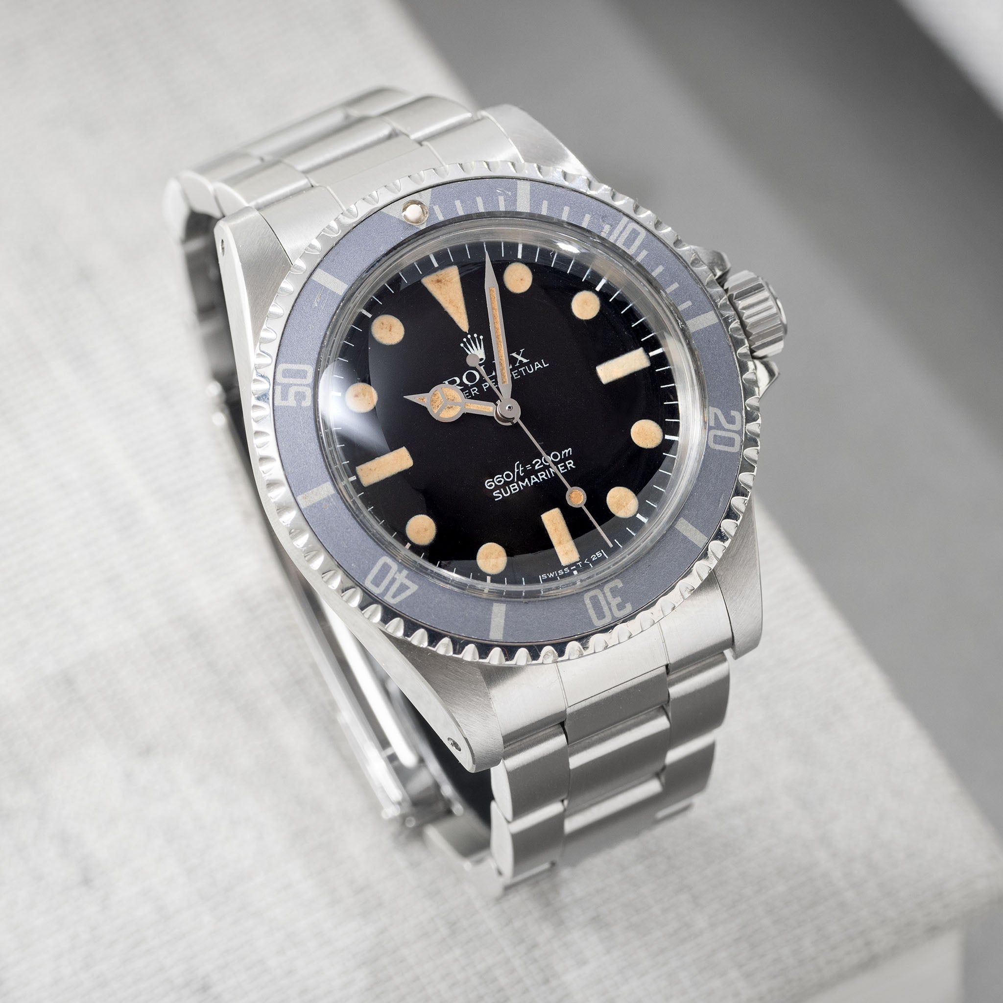 Rolex Submariner 5513 maxi mk1 dial Vivid patina Ghost inlay Bulangandsons signature watch