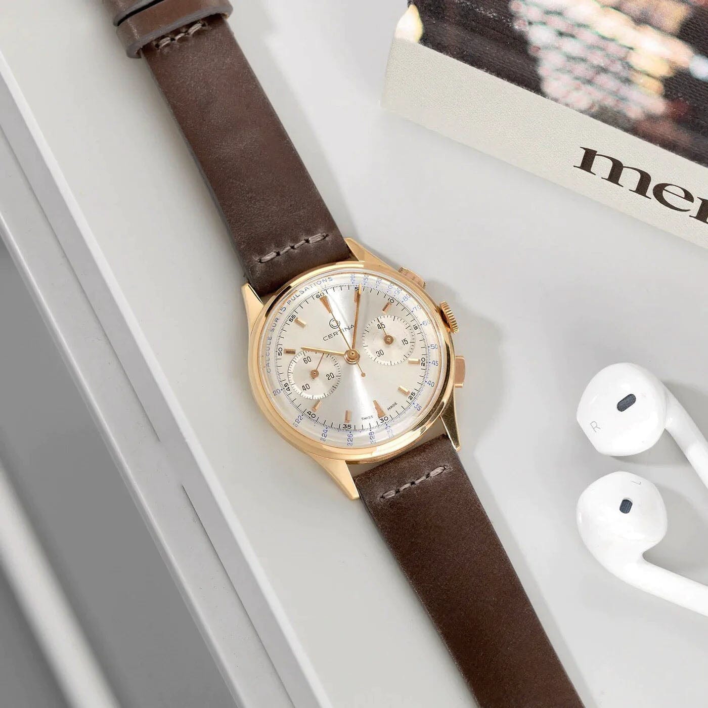 Cavallo Faded Brown Cordovan Leather Watch Band for Certina