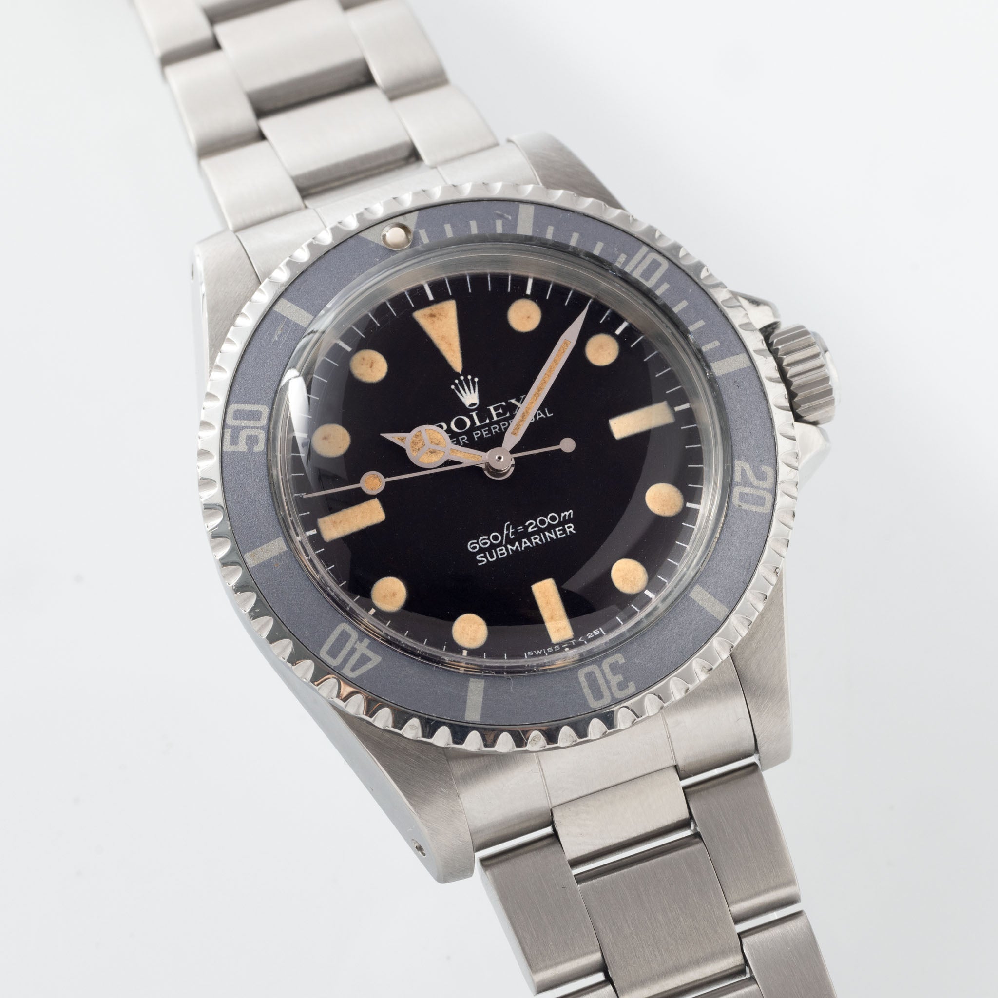 Rolex Submariner 5513 maxi mk1 dial Vivid patina Ghost inlay Bulangandsons signature watch