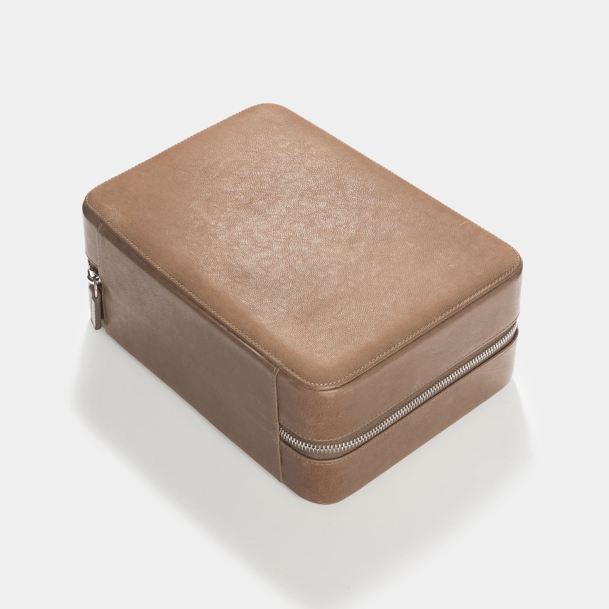 Soft Brown Luxury Leather Watch Box by JPM