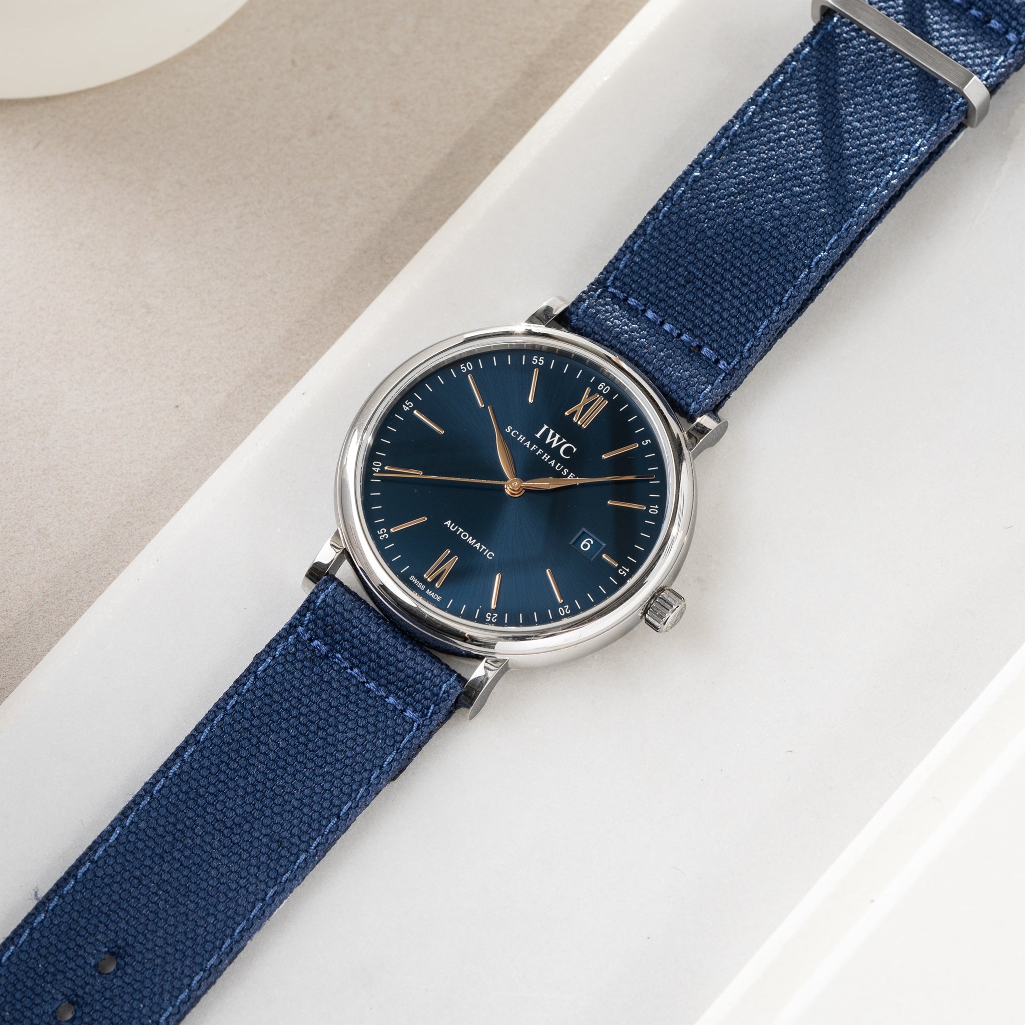 Strap for IWC Portofino - Navy Canvas