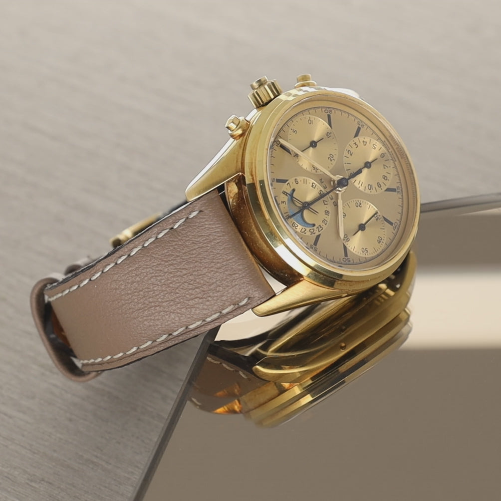 Beyer Split Seconds Moon Phase Chronograph in 18kt Yellow Gold