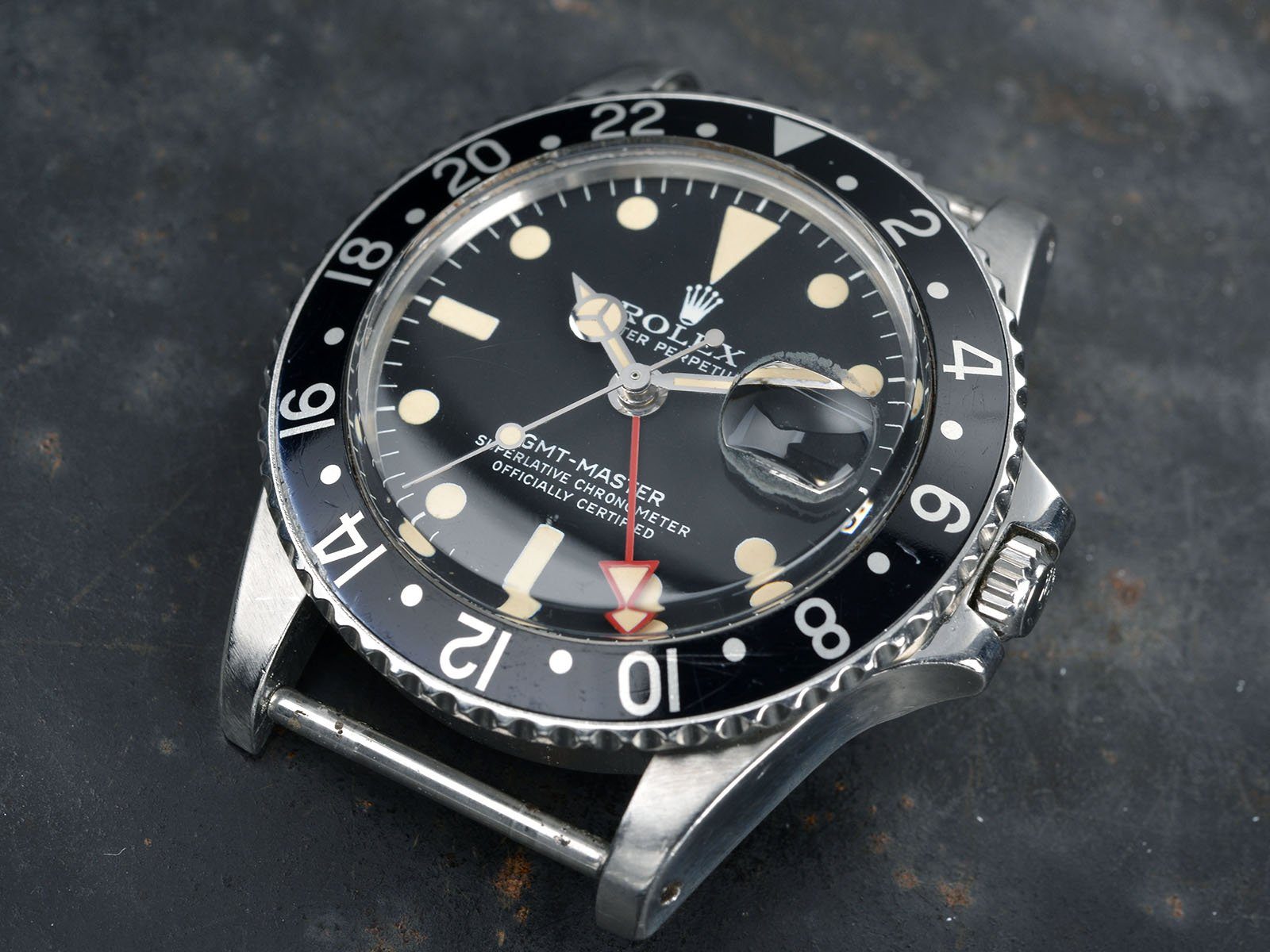 ROLEX ALL RED HAND 1675 MAXI GMT