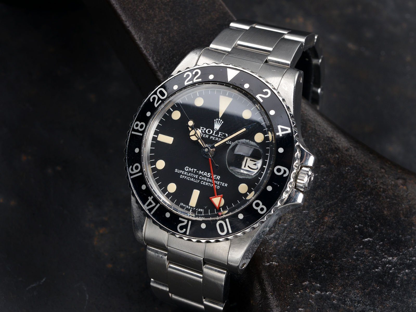 ROLEX ALL RED HAND 1675 MAXI GMT