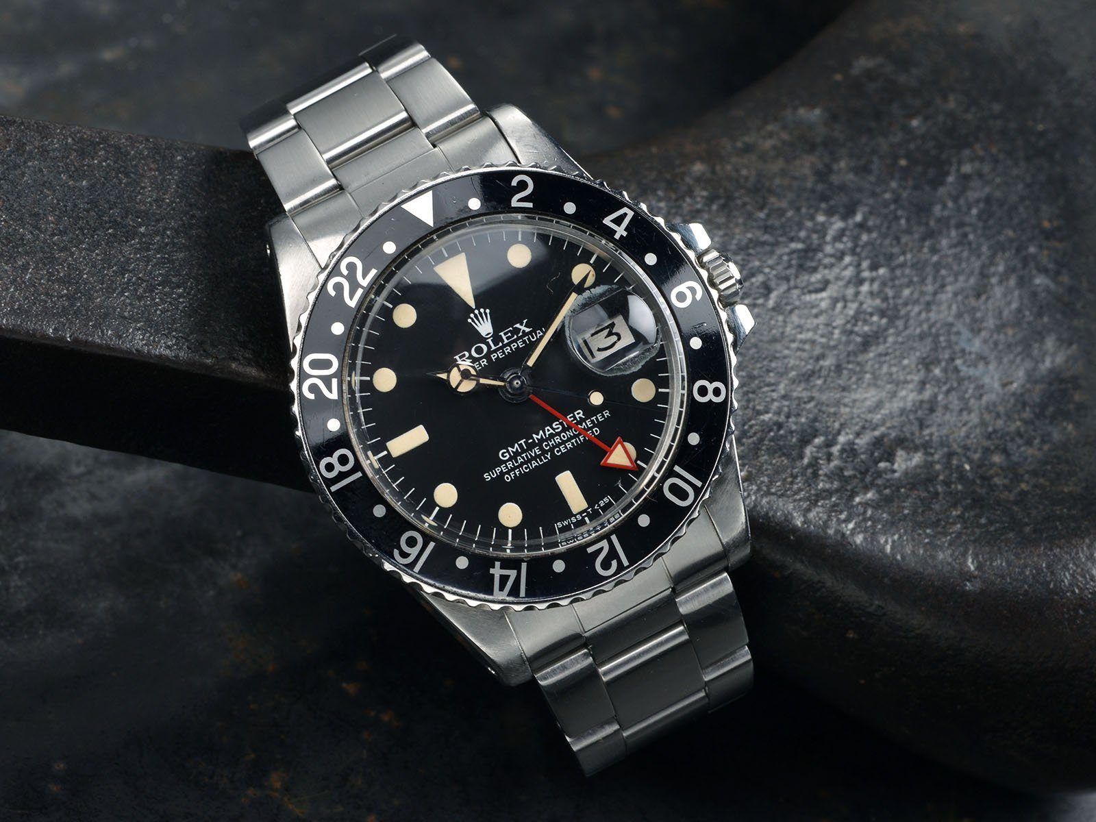 ROLEX ALL RED HAND 1675 MAXI GMT