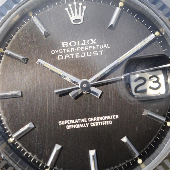 Rolex Datejust Gloss Gilt Vertical Brush Tropical Dial