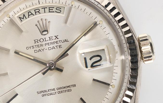 Rolex White Gold Day-Date Silver Dial 1803