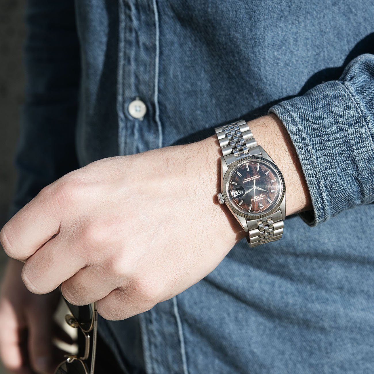 Rolex White Gold Datejust Tropical Dial Reference 1601