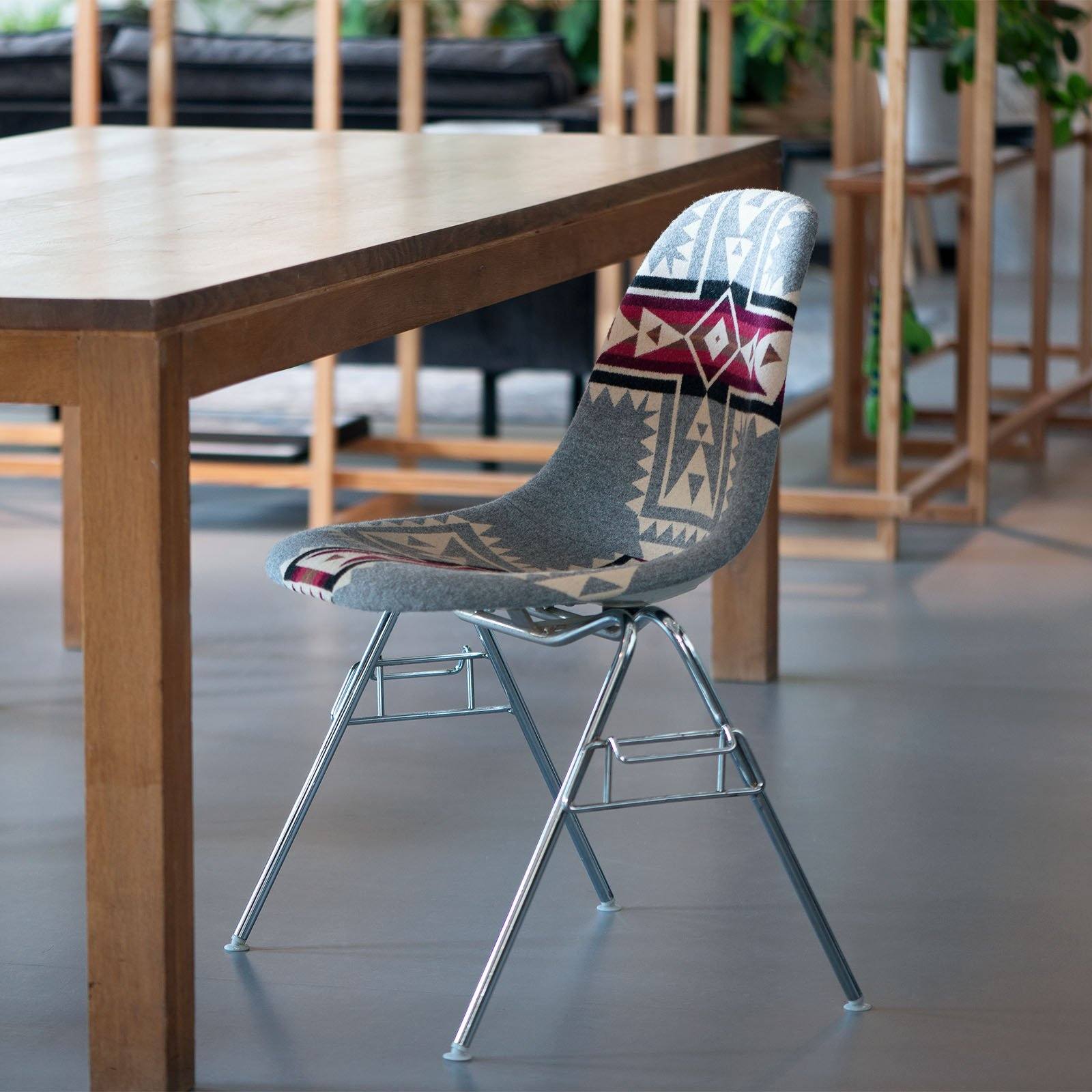 1960s Unique Pendelton Eames Side Chair Grey