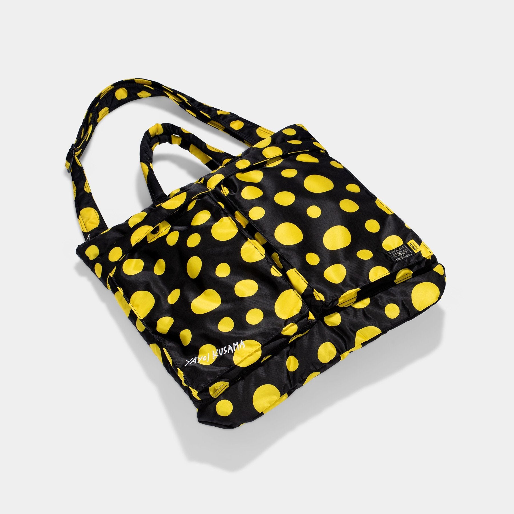 PORTER YOSHIDA X YAYOI KUSAMA HELMET BAG YELLOW DOTS