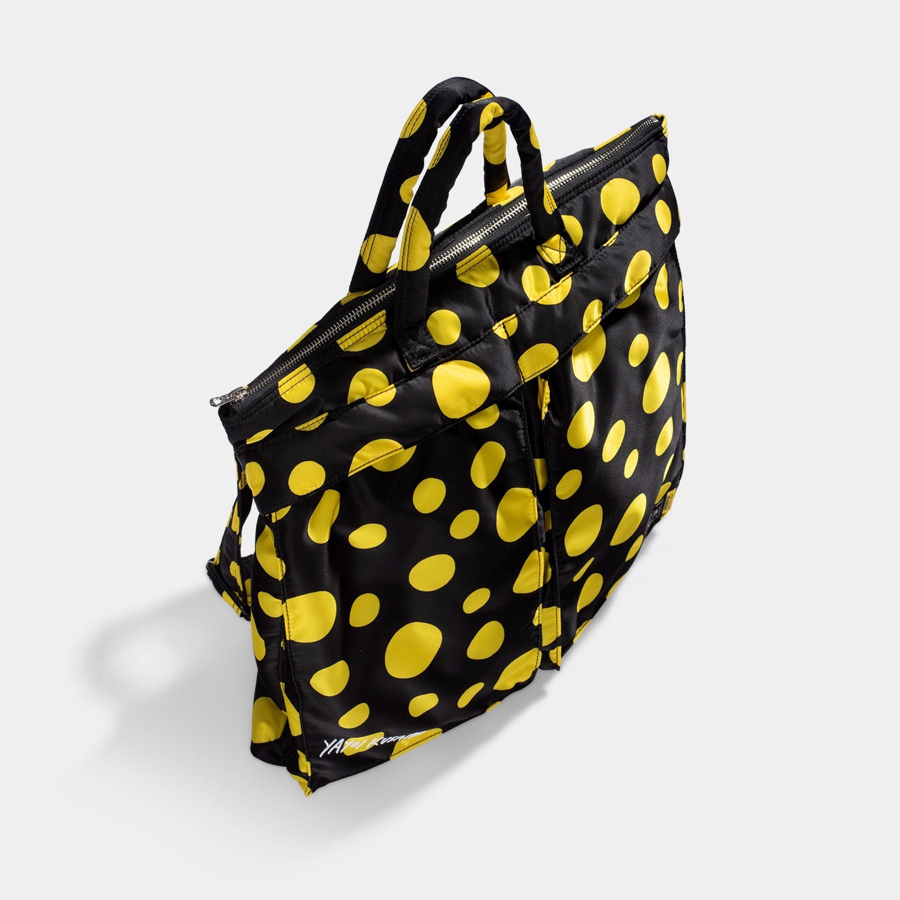 PORTER YOSHIDA X YAYOI KUSAMA HELMET BAG YELLOW DOTS