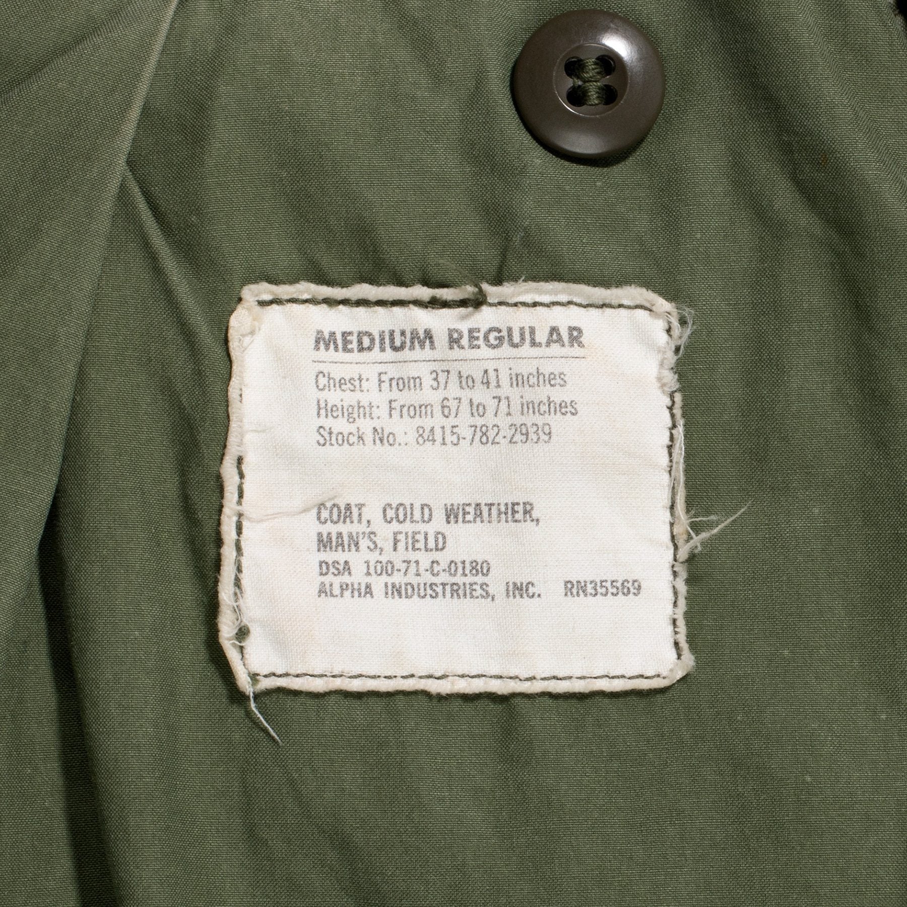 VINTAGE 1971 USARV M-65 FIELD JACKET