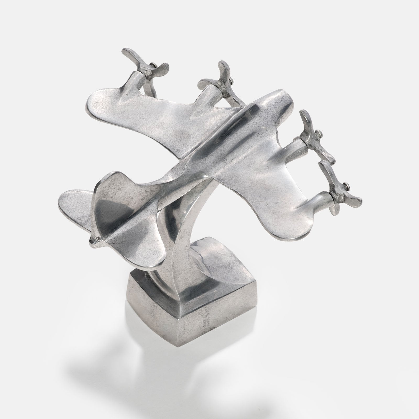 Vintage Aluminium 4 Prop Engined Model Airplane