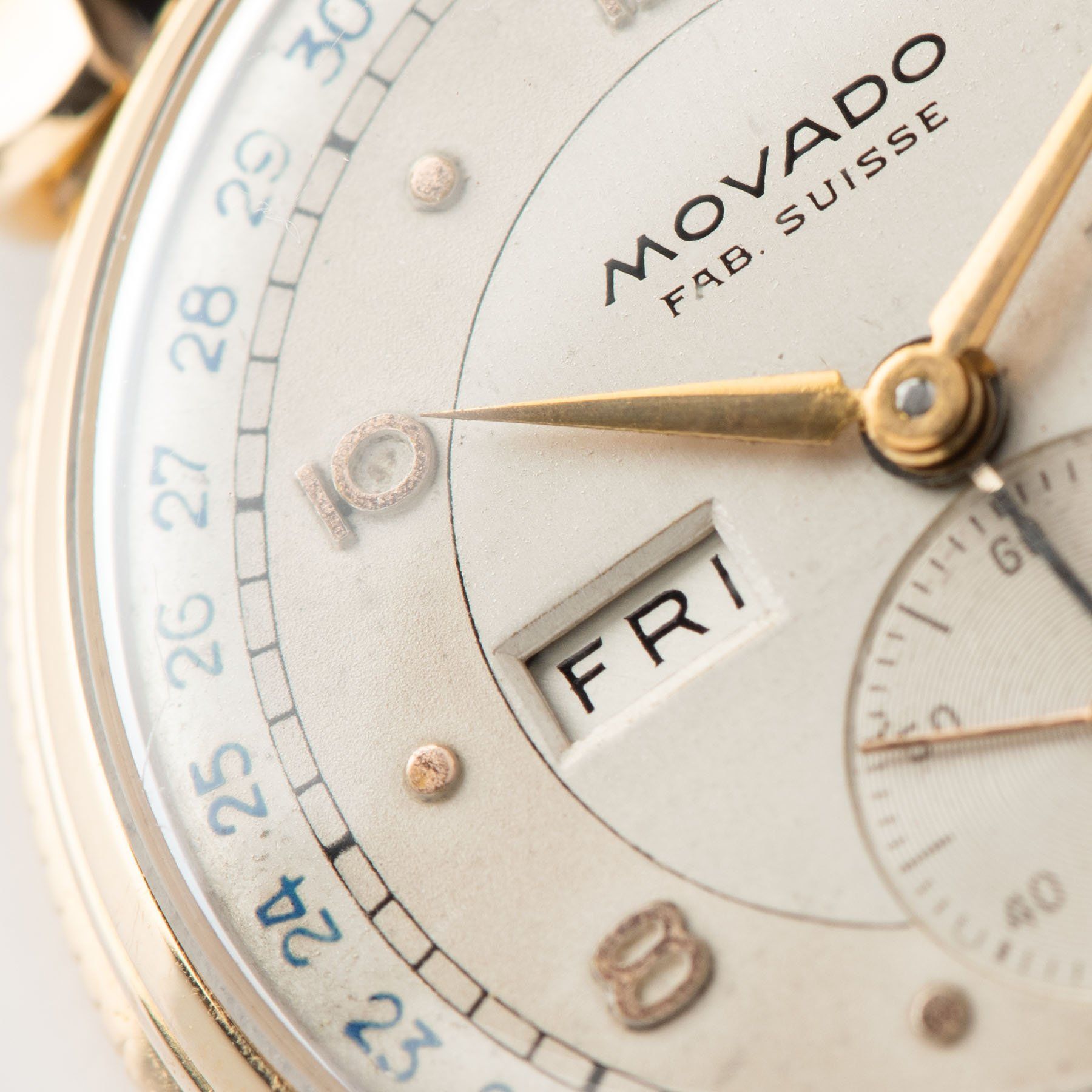 Movado Triple Calendar Pink Gold Dress Watch Two-tone dial