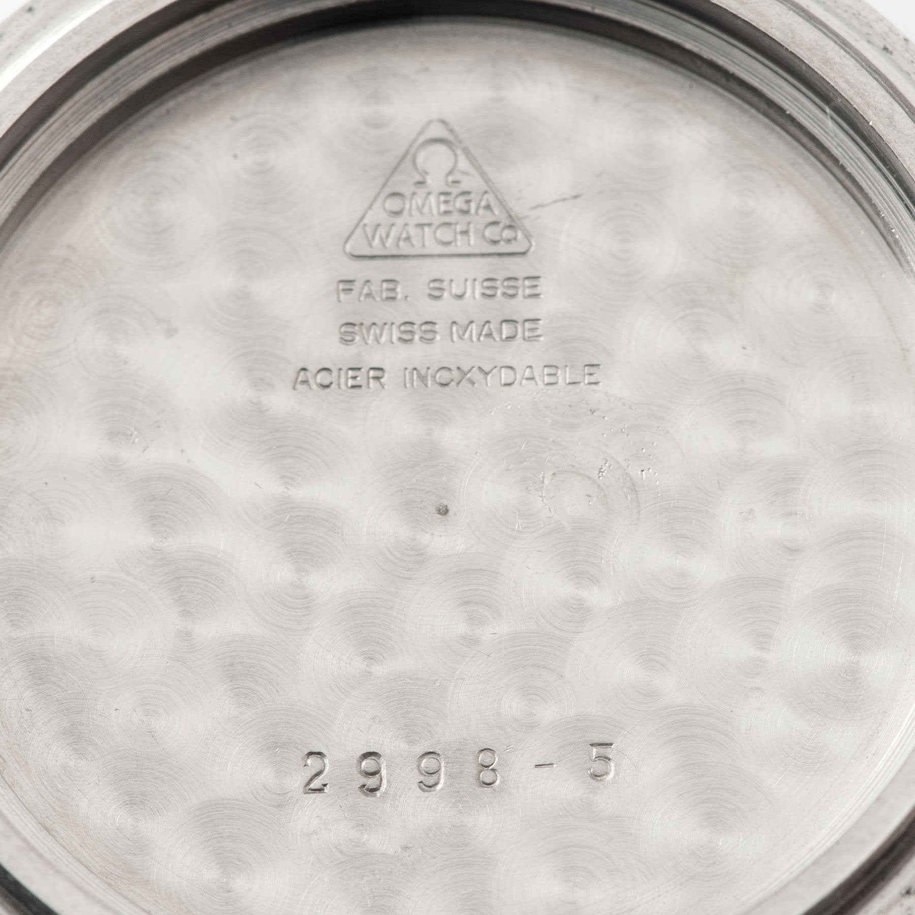 Omega Speedmaster 2998-5 Straight Lug Case