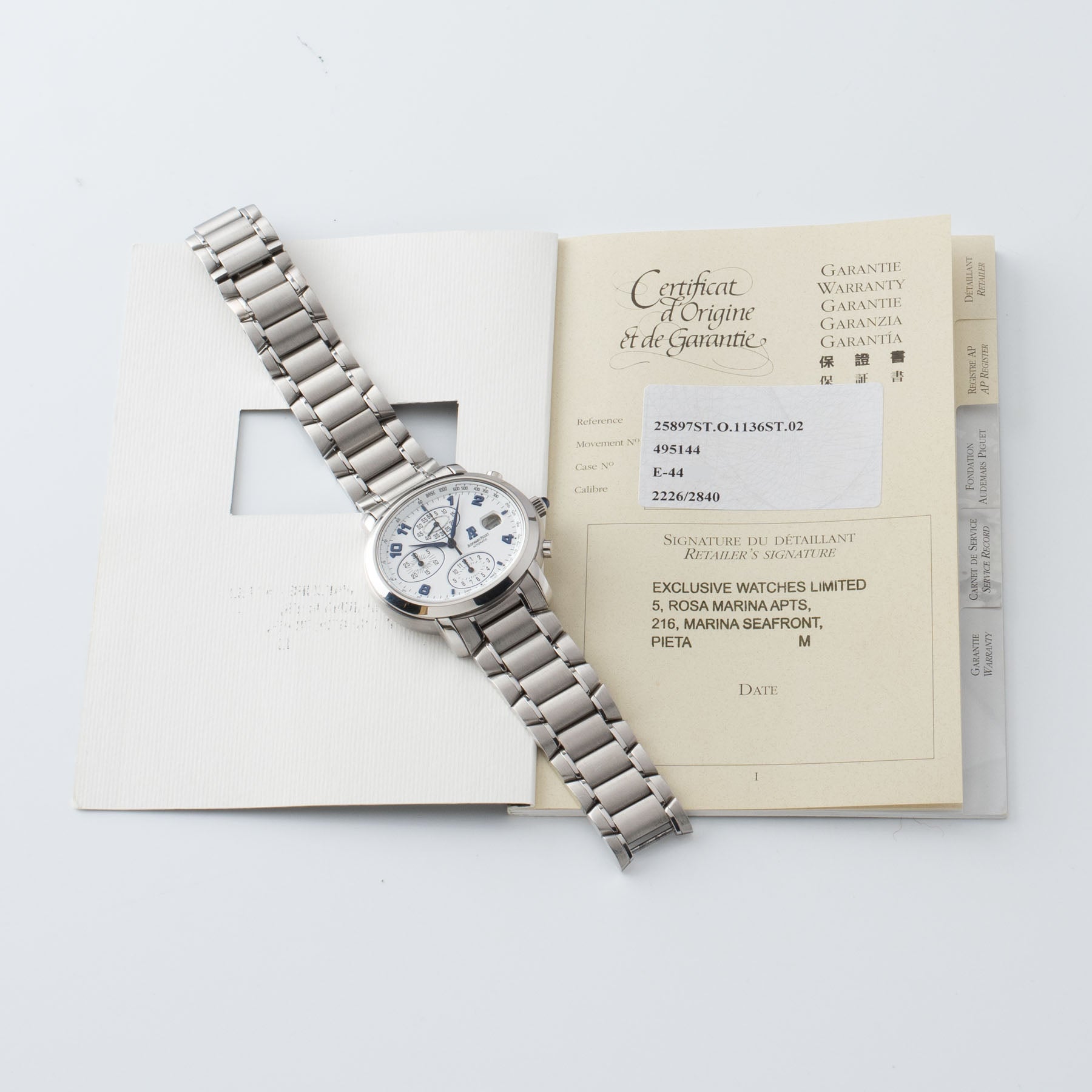 Audemars Piguet Millenary Chronograph with Papers