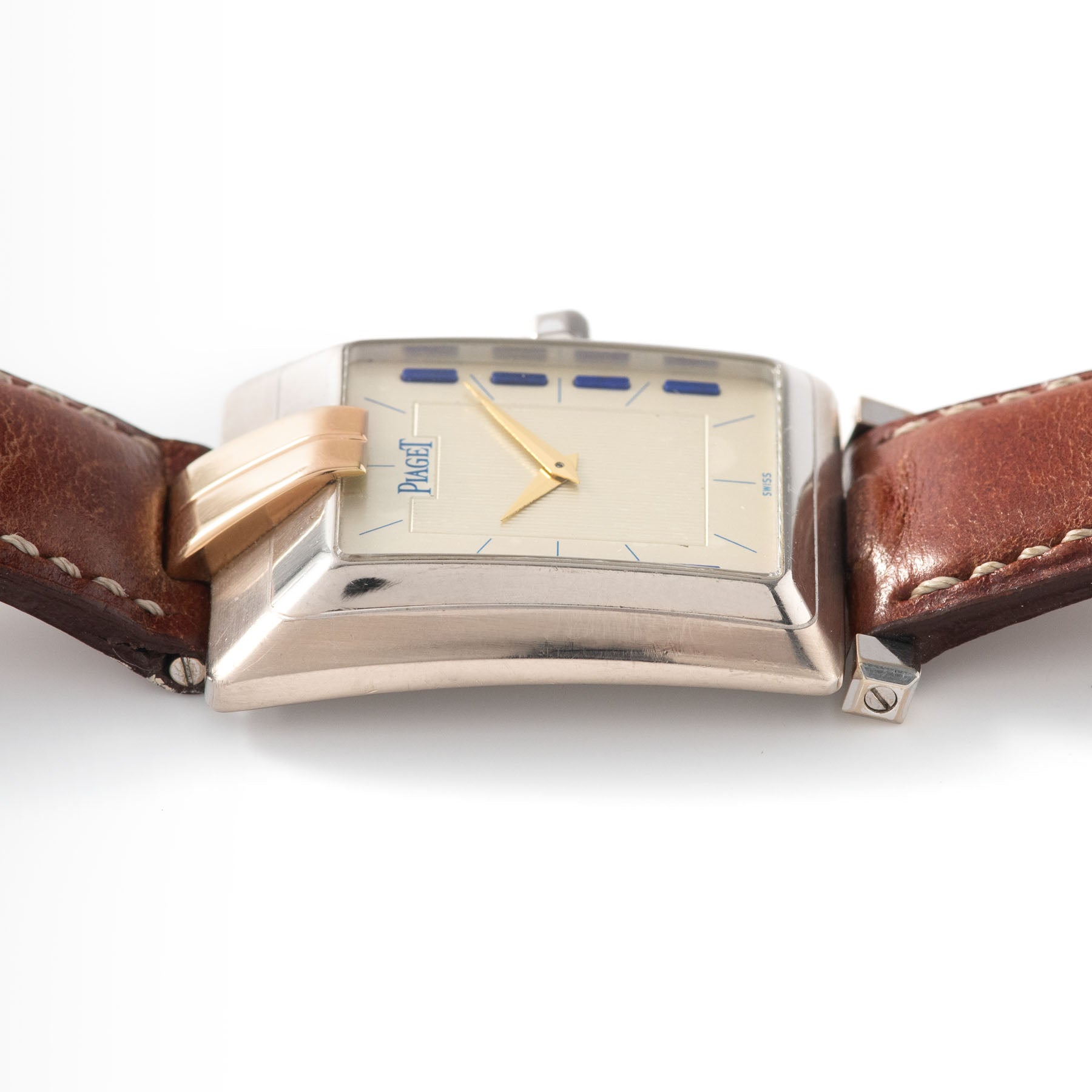 Piaget Lipizzan Polo Dress Watch White Gold Ref 91100