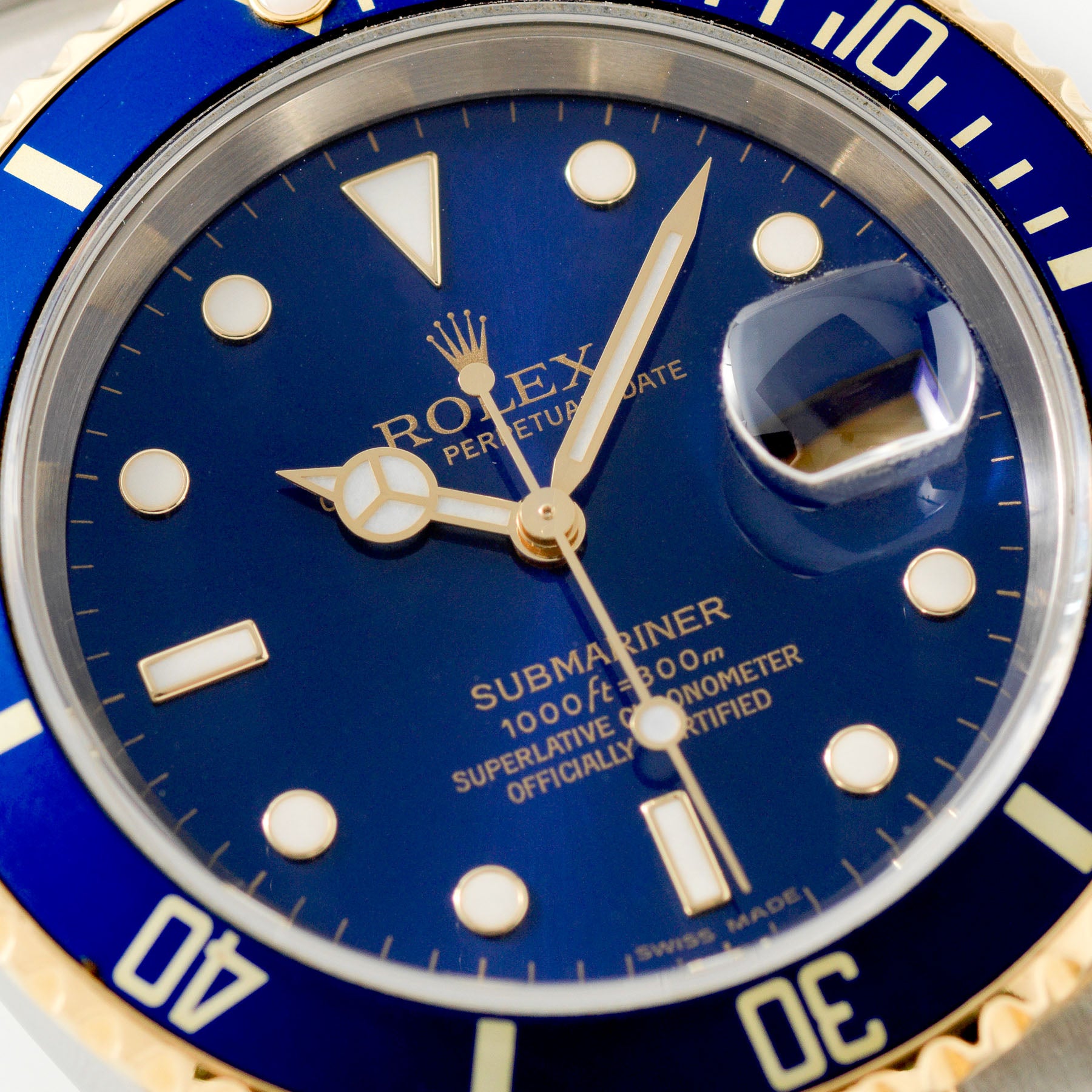 Rolex Submariner Date Blue Dial Two-Tone 16613