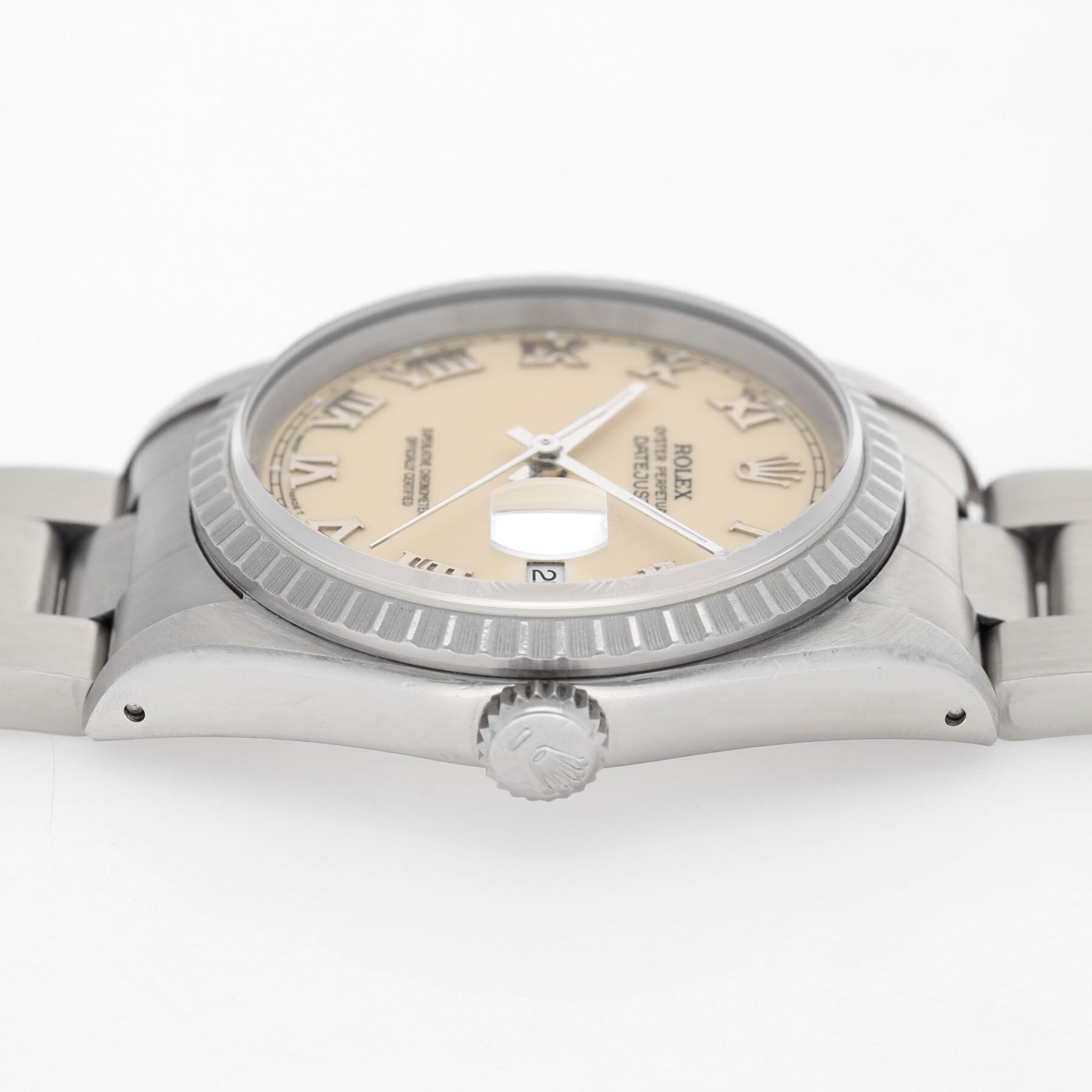 Rolex Datejust Cream Dial ref 16220 Box and Paper Set