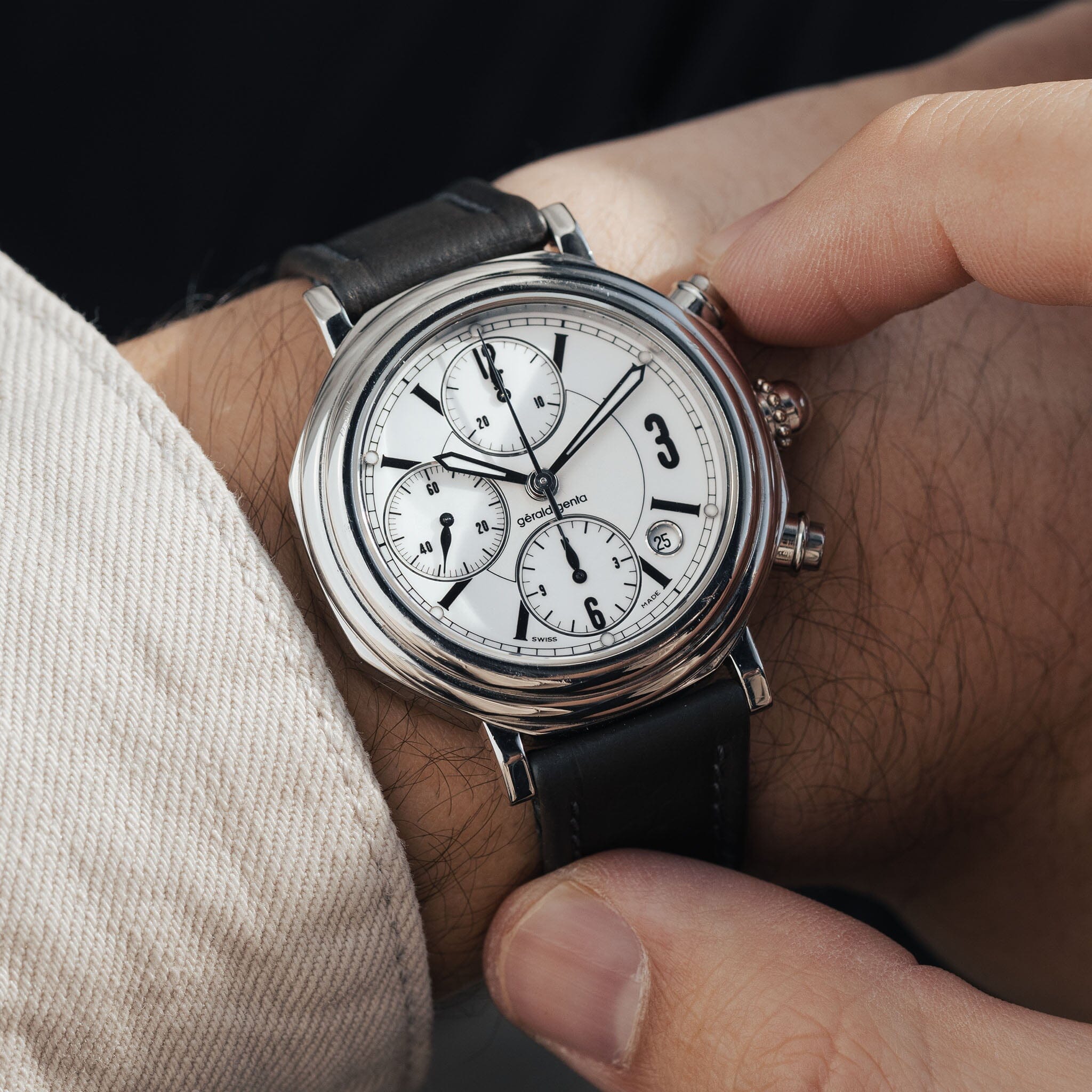 Gerald Genta Octo Weisses Zifferblatt Referenz G35507