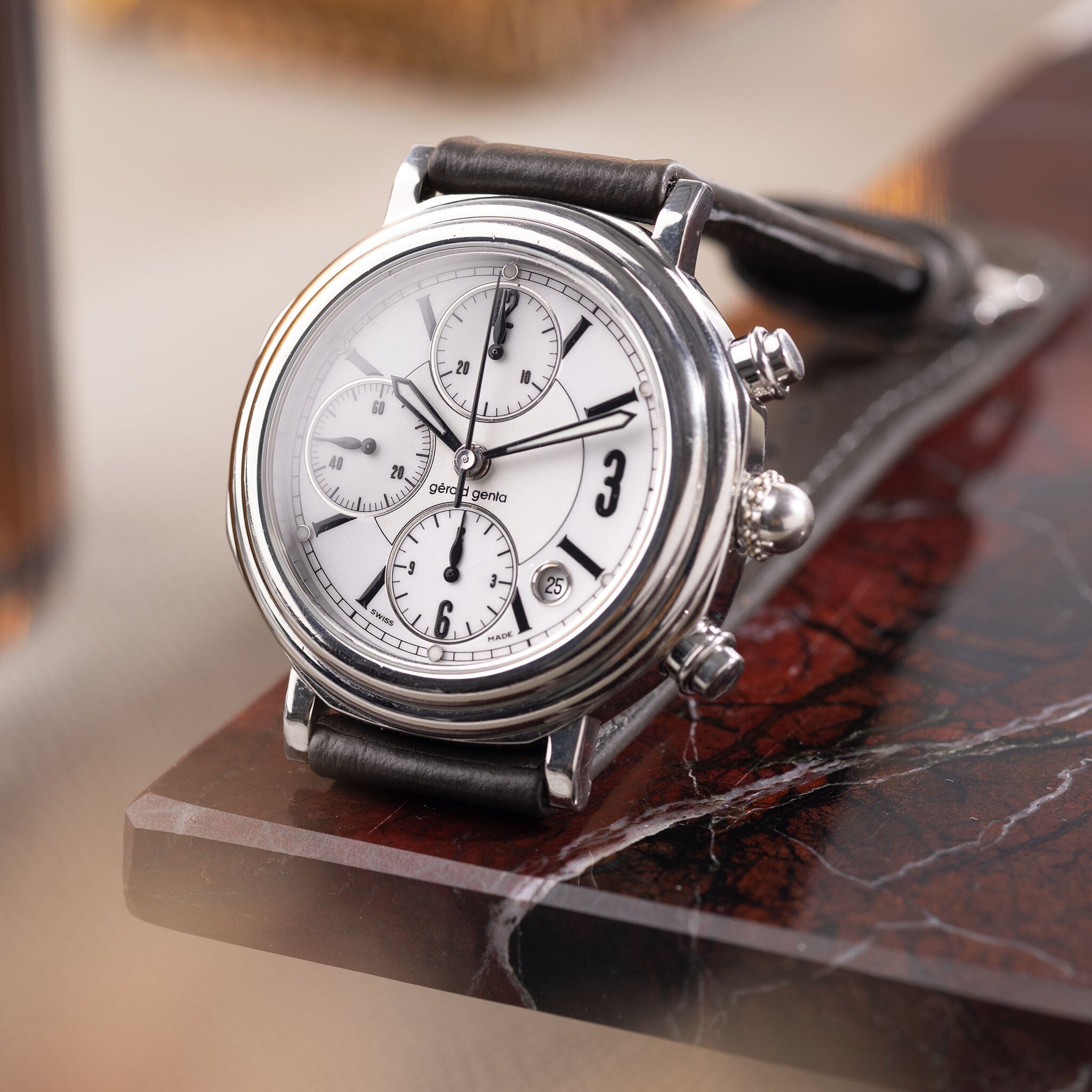Gerald Genta Octo Weisses Zifferblatt Referenz G35507