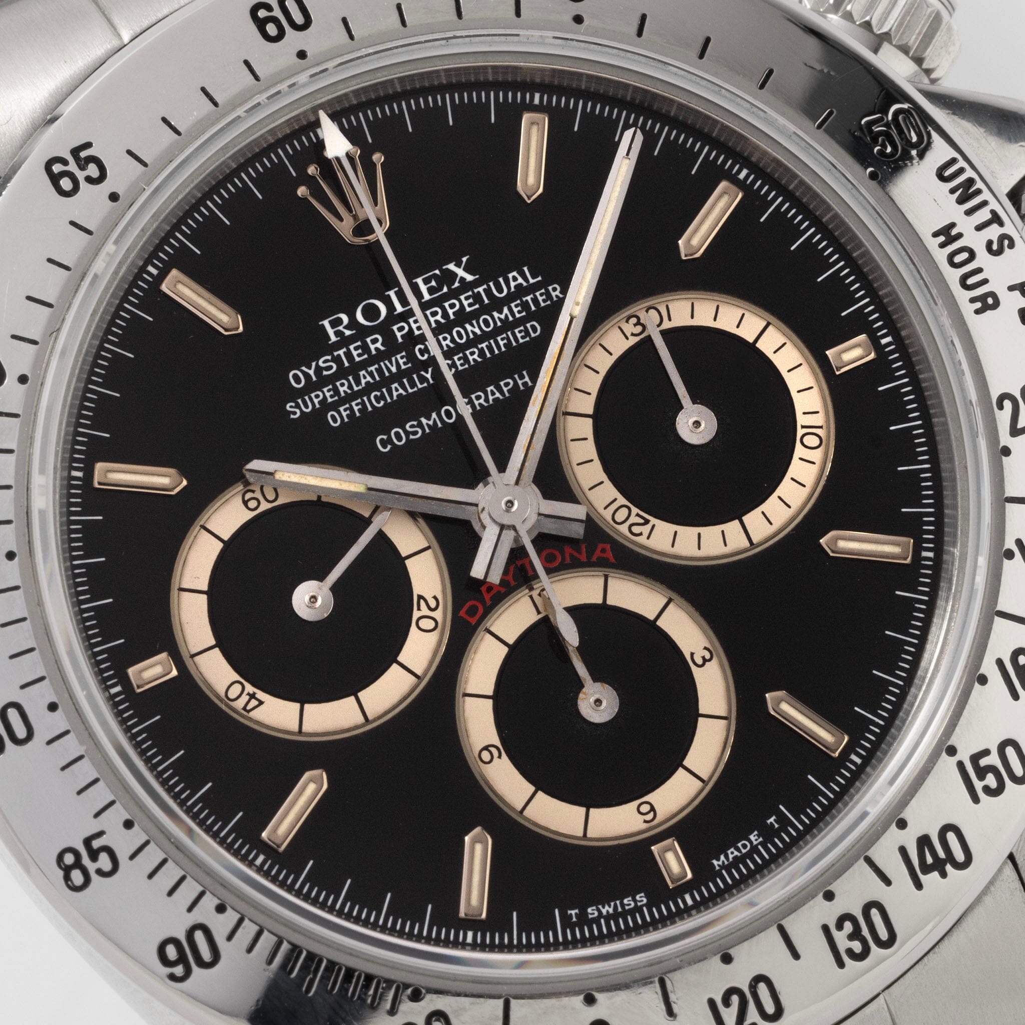 Rolex Daytona Steel 16520 Black Floating Dial with Papers