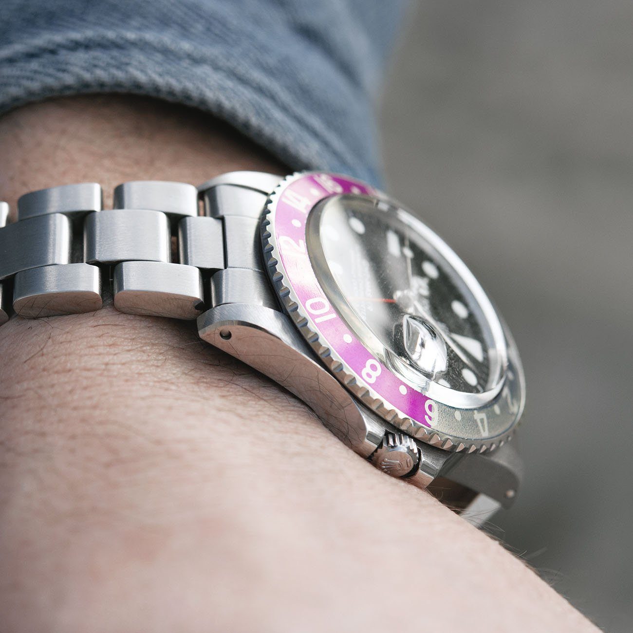 Rolex 1675 GMT Master Mk5 Maxi Dial Pink Lady