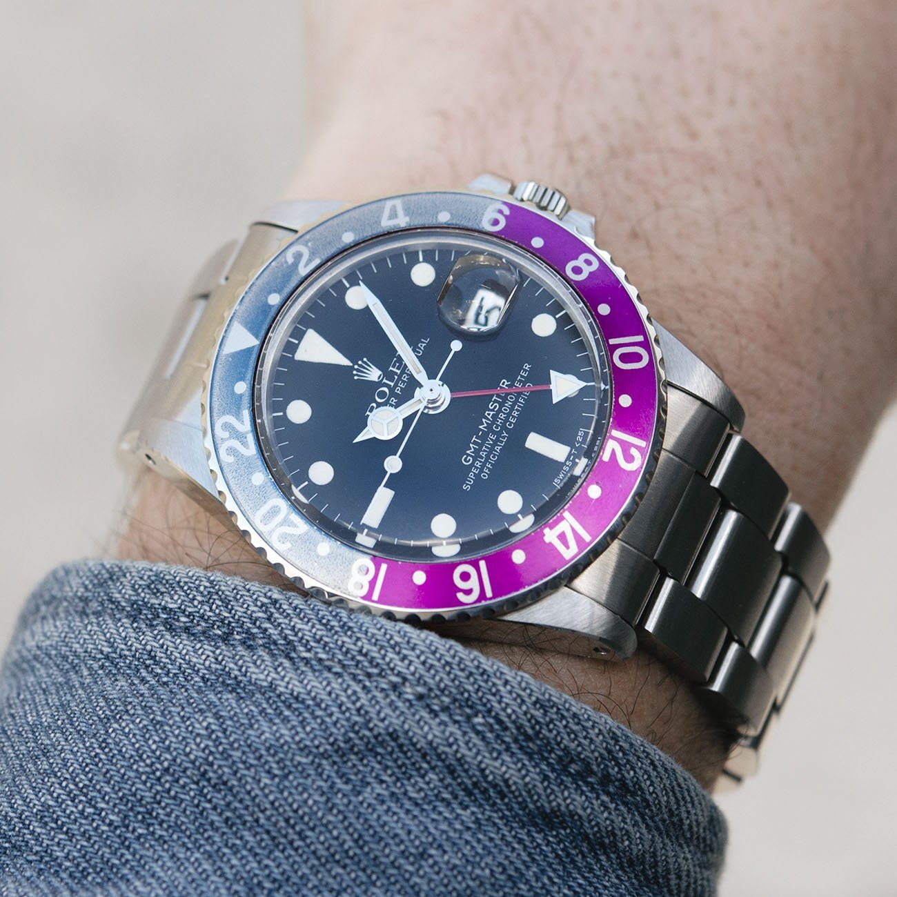 Rolex 1675 GMT Master Mk5 Maxi Dial Pink Lady