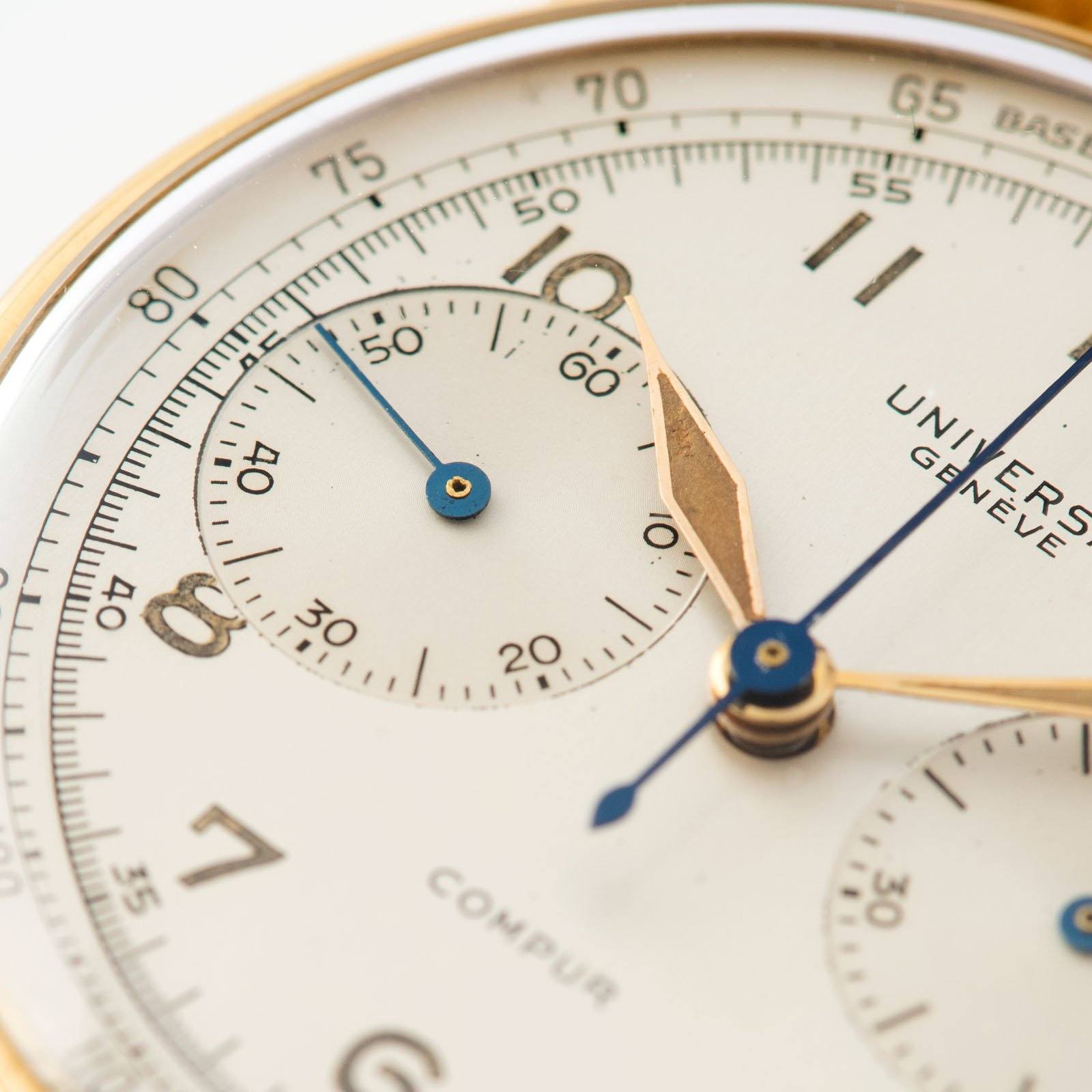 Universal Geneve Compur Chronograph 18kt Gold Ref 12430