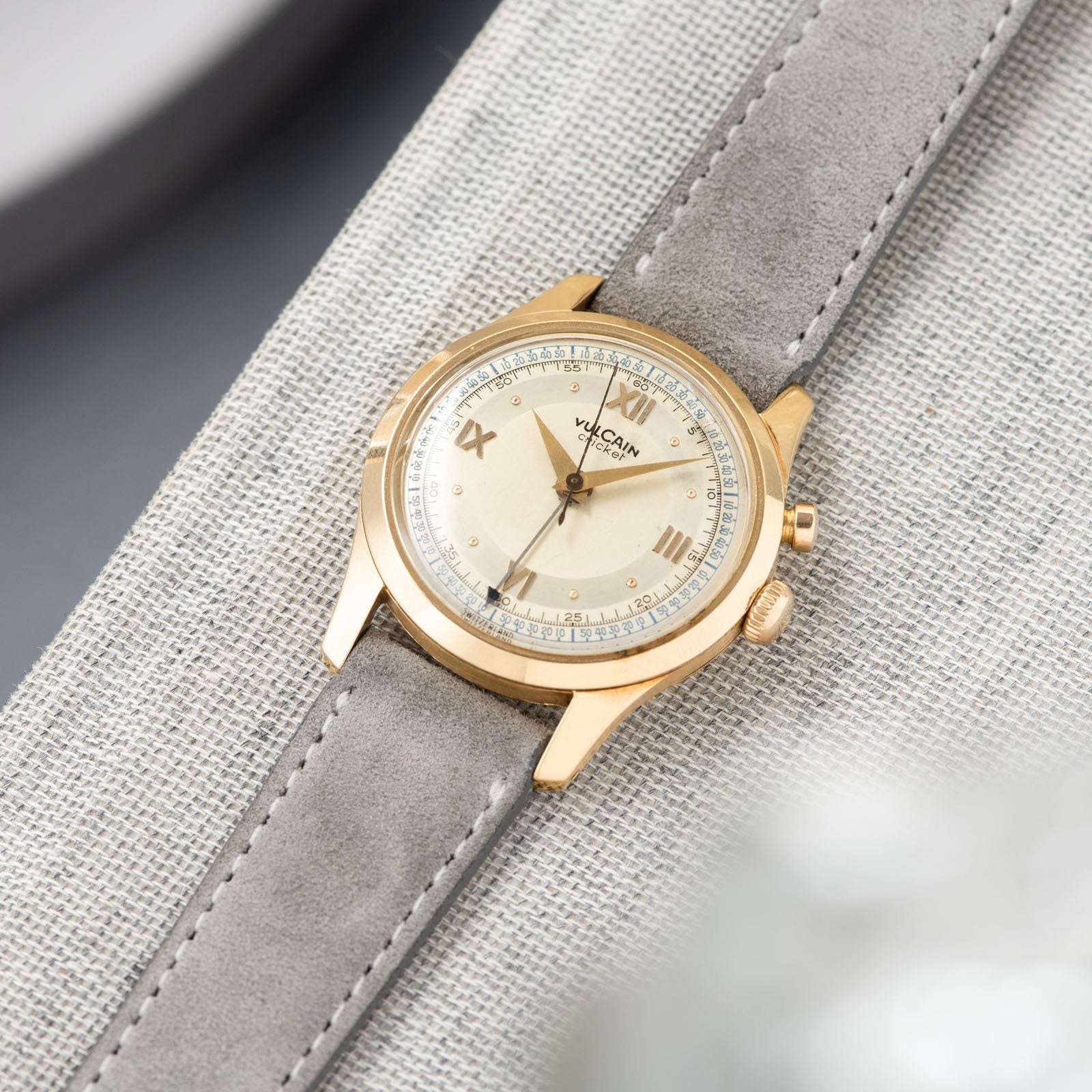 Vulcain Cricket Rose Gold Alarm Watch